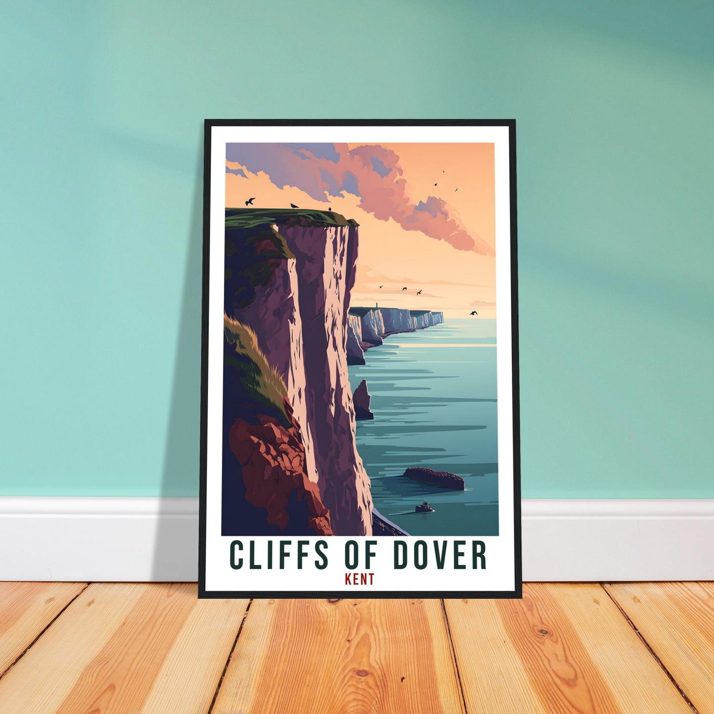 Cliffs Of Dover Travel Print English Wall Art Home Decor Wall Hanging Travel Art Gift Cliffs Of Dover Travel Poster Kent Landscape Artwork