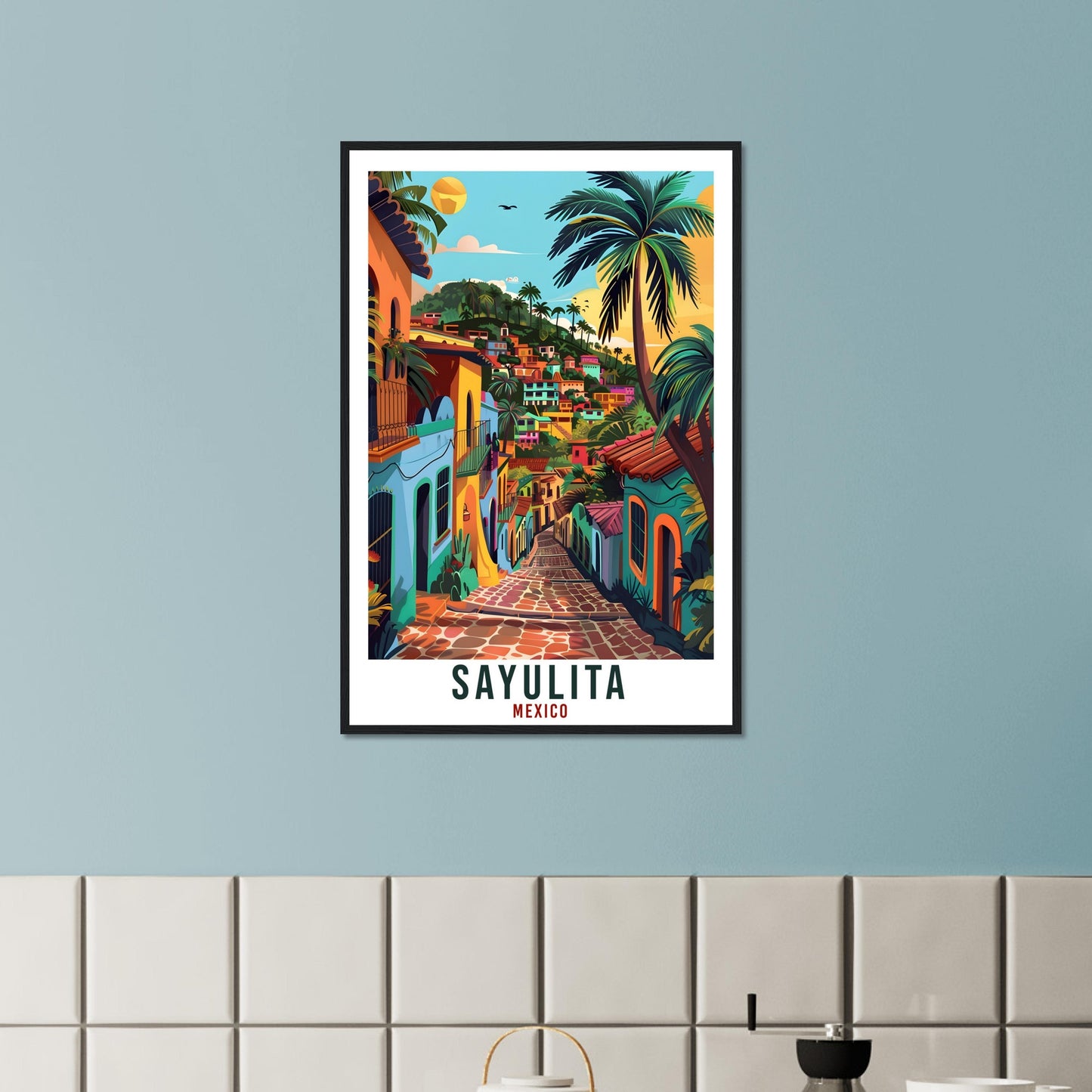 Sayulita Mexico Travel Print Mexico Wall Art Wall Hanging Home Décor Sayulita Gift Mexico Landmark Artwork Travel Art Mexican Travel Poster