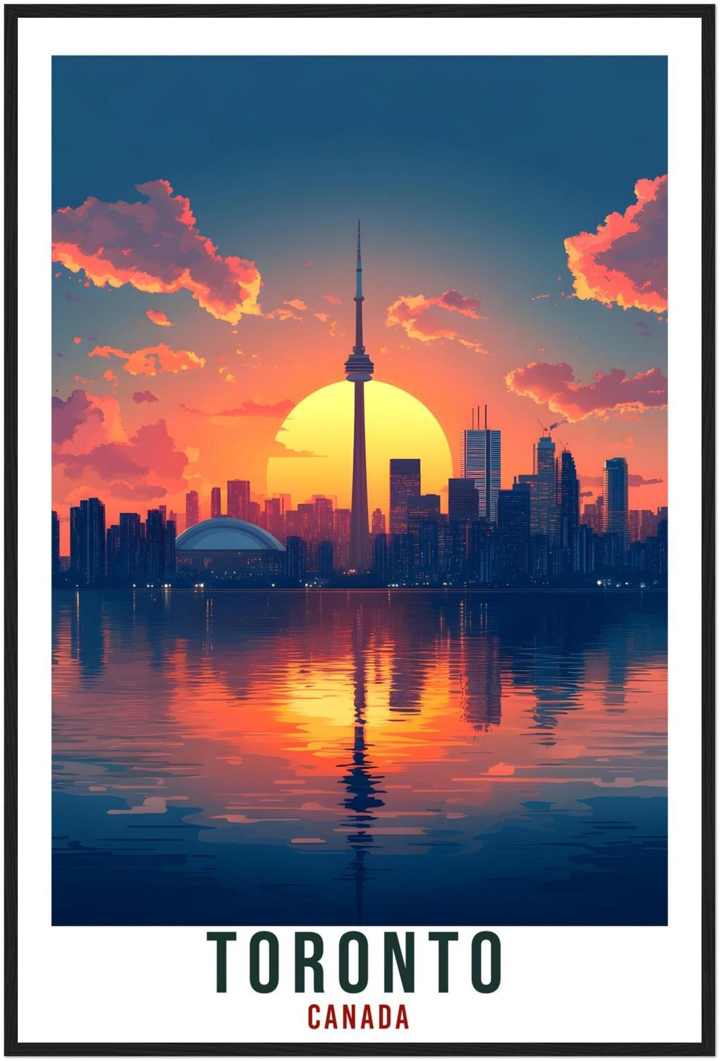 Toronto Travel Print Canada Home Decor Toronto Wall Art Gift Wall Hanging Art Lover Toronto Canadian Artwork Travel Poster Ontario Artwork