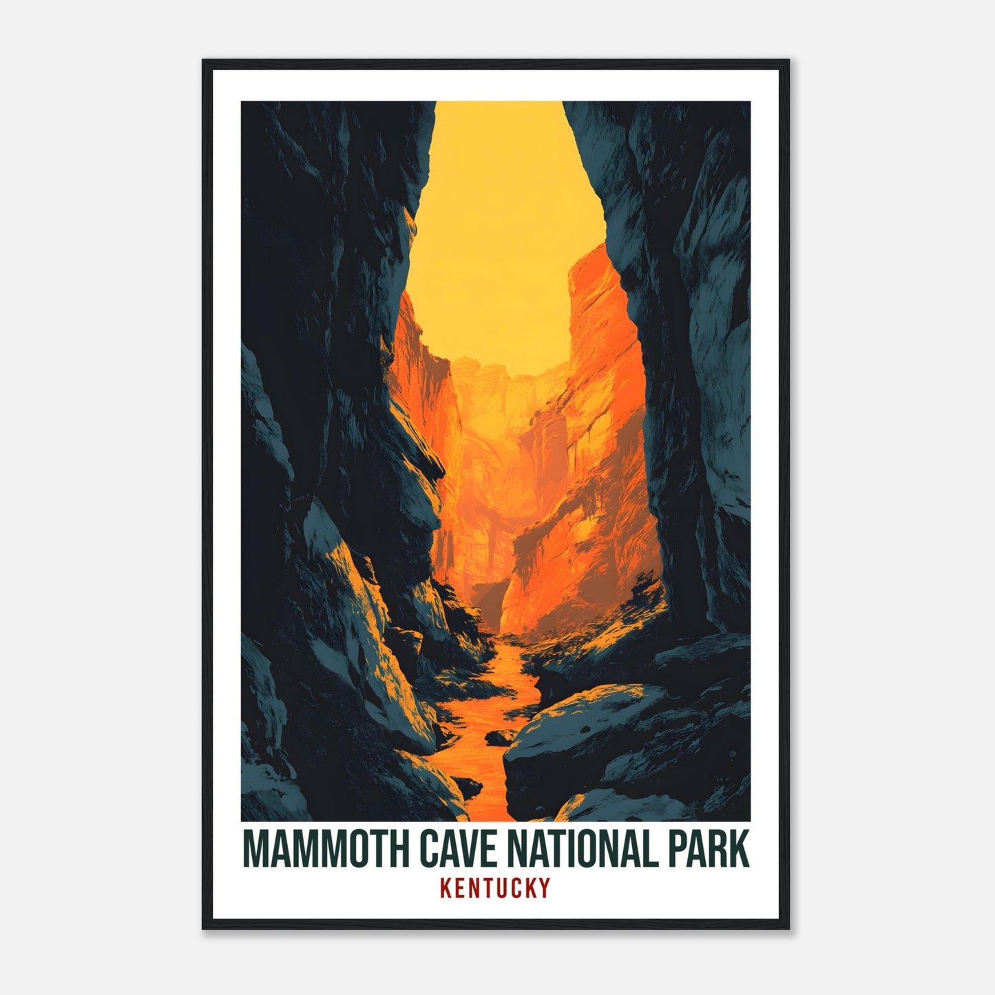 Mammoth Cave National Park Kentucky USA Travel Print Wall Art Wall Hanging Home Décor Mammoth Cave Gift Travel Art USA Artwork Travel Poster