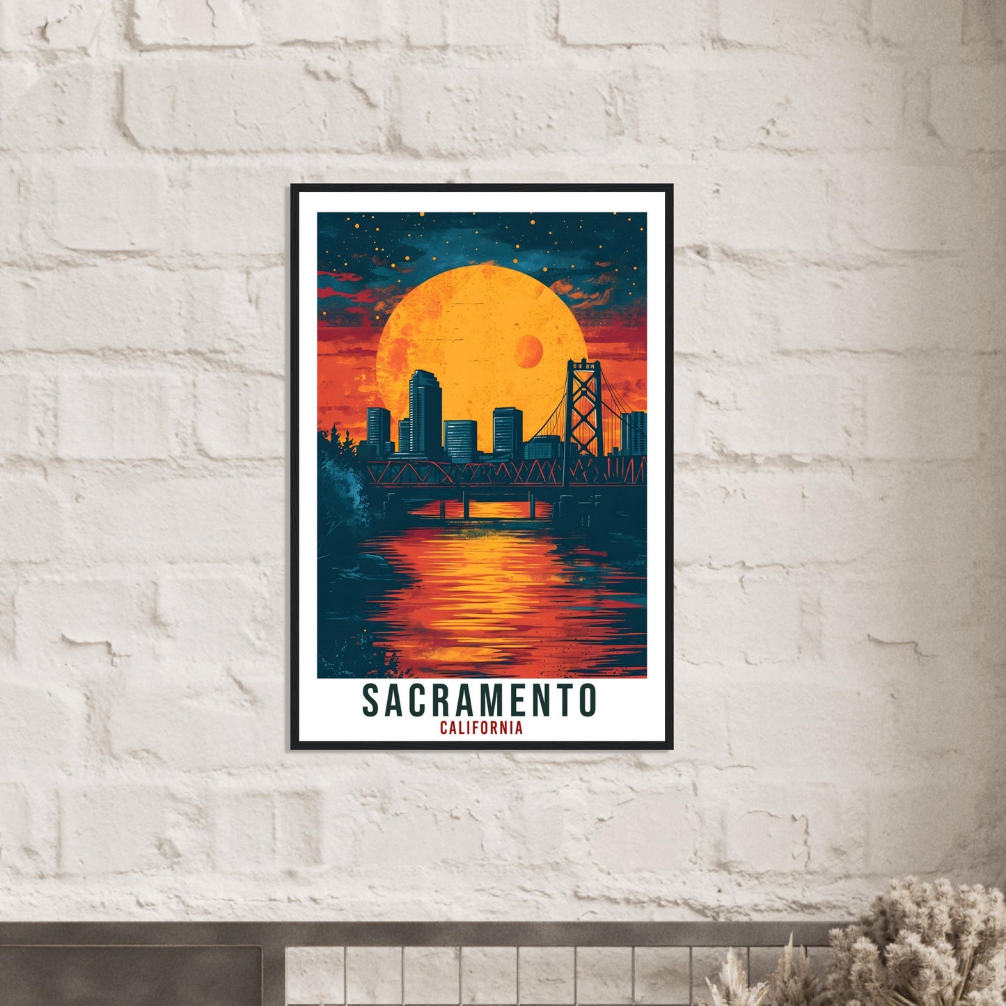 Sacramento Travel Print California Home Decoration USA City Wall Art Gift Wall Hanging Art Lover California Artwork Sacramento Travel Poster