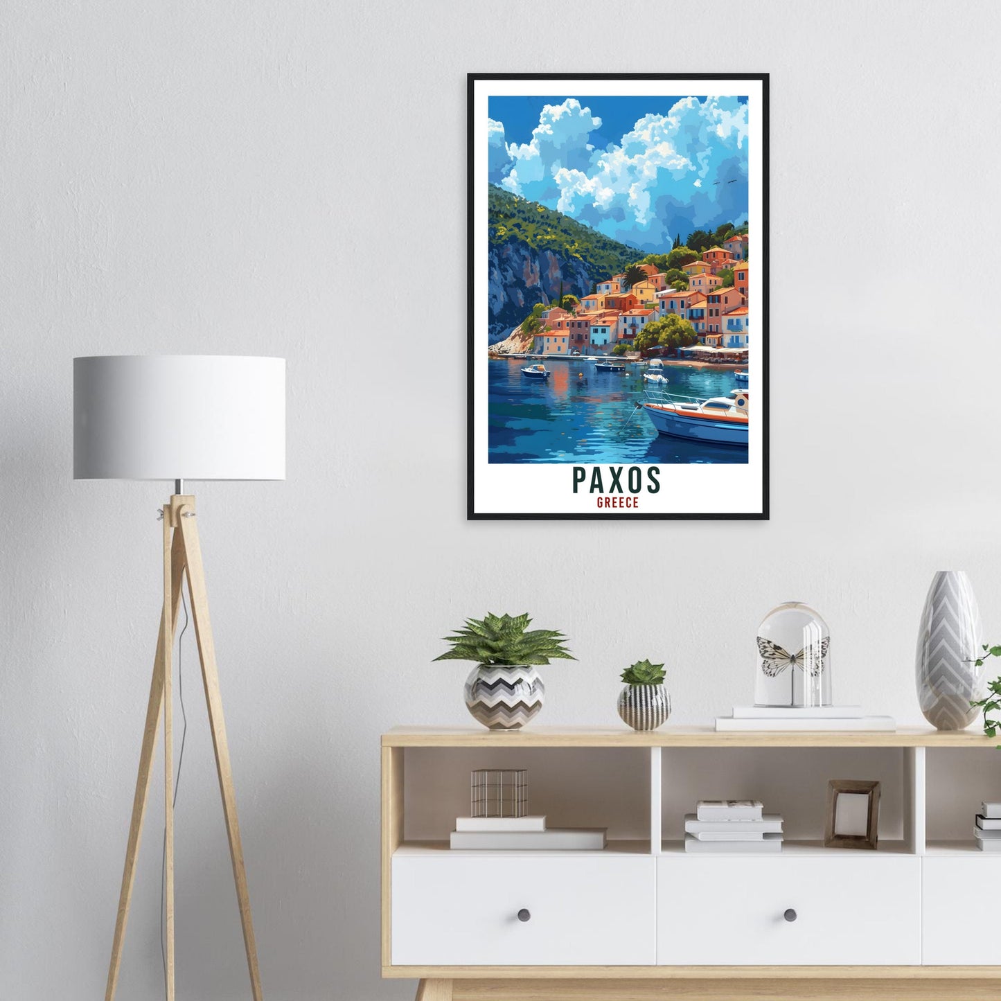 Paxos Travel Print Gift Greece Home Decoration Paxos Greek Islands Wall Art Gift Wall Hanging Art Lover Greece Artwork Paxos Travel Poster