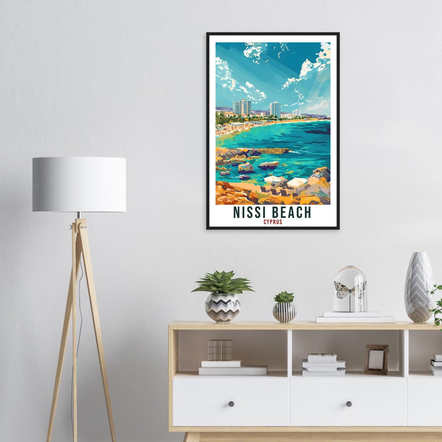 Nissi Beach Cyprus Travel Print Cyprus Wall Art Wall Hanging Home Décor Nissi Beach Gift Cyprus Ayia Napa Artwork Gift Cyprus Travel Poster