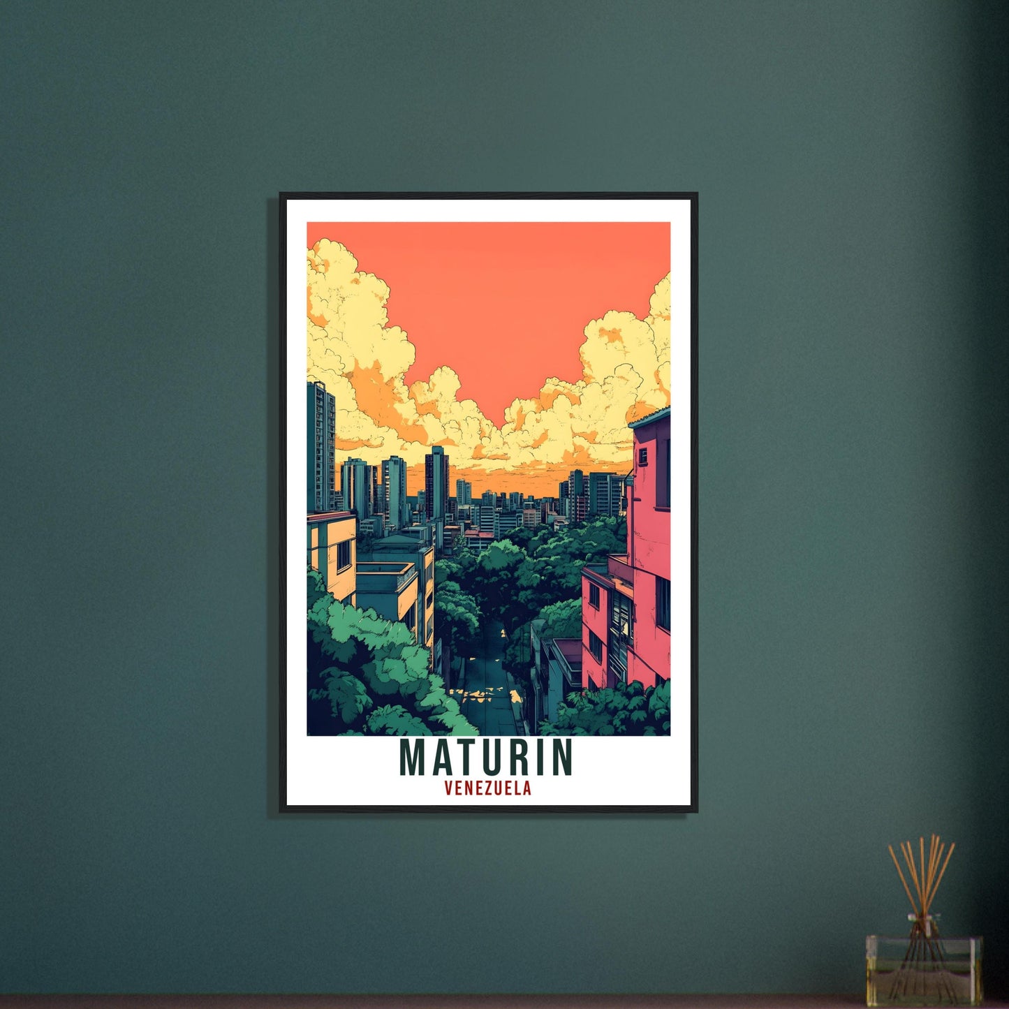 Maturin Travel Print Venezuela Home Decor Maturin Wall Art Gift Wall Hanging Art Lover Maturin Venezuelan Artwork Travel Poster Travel Art