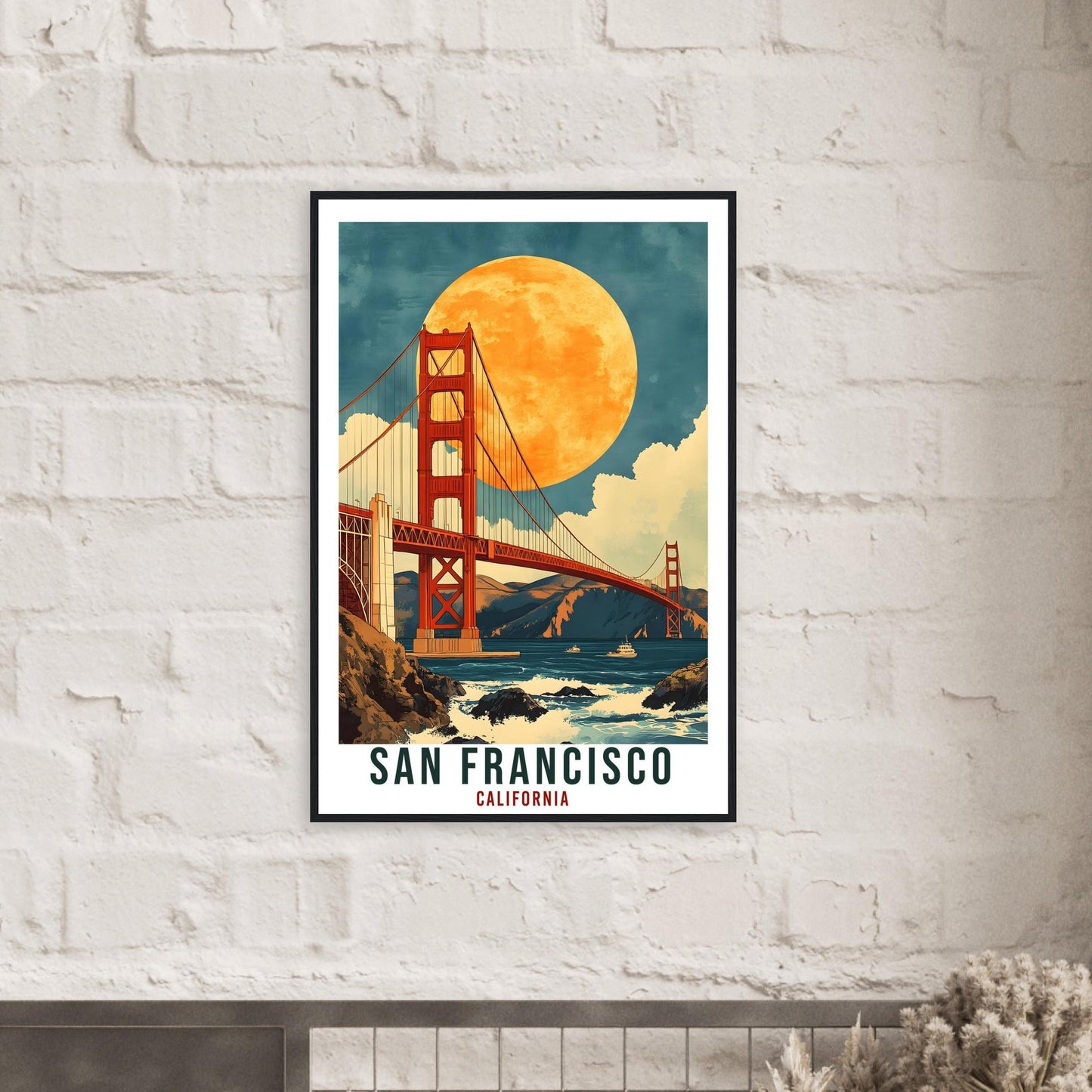 San Francisco Travel Print California Home Decor Wall Art Gift Wall Hanging Art Lover San Francisco United States Artwork Travel Poster Art