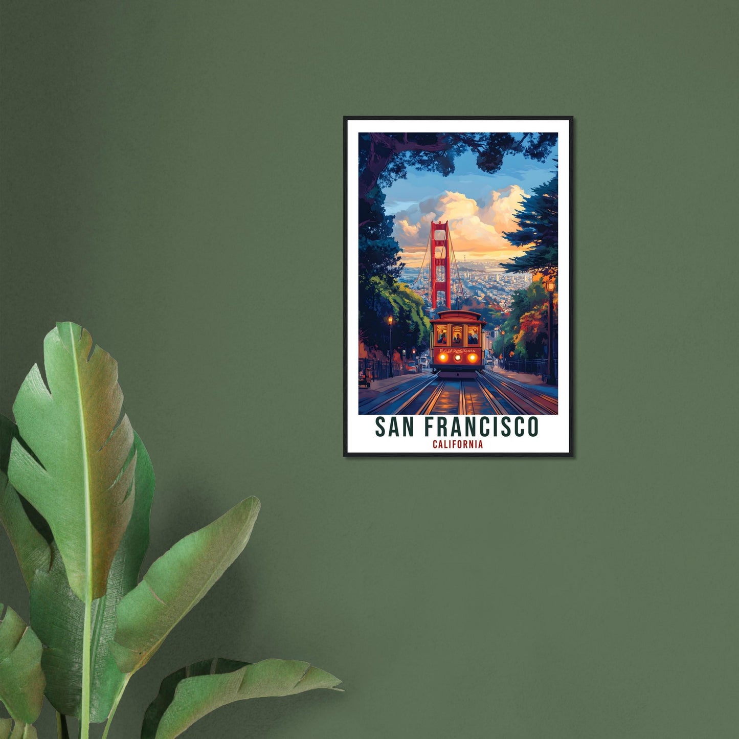 San Francisco Travel Print California Home Decor Wall Art Gift Wall Hanging Art Lover San Francisco United States Artwork Travel Poster Art