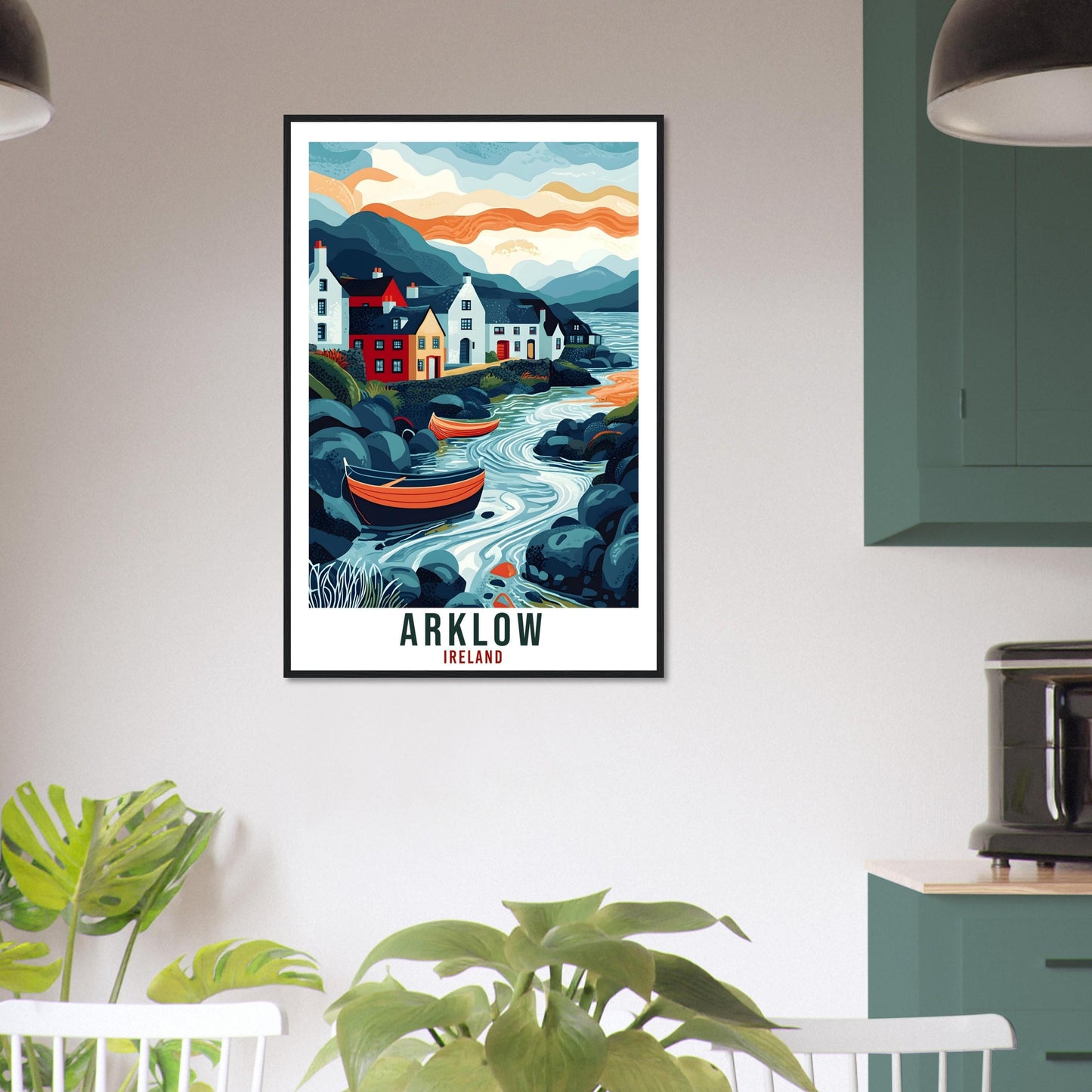 Arklow Travel Print Ireland Home Decor Arklow Wall Art Wall Hanging Art Lover Irish Artwork Travel Poster Arklow Ireland Travel Art Gift