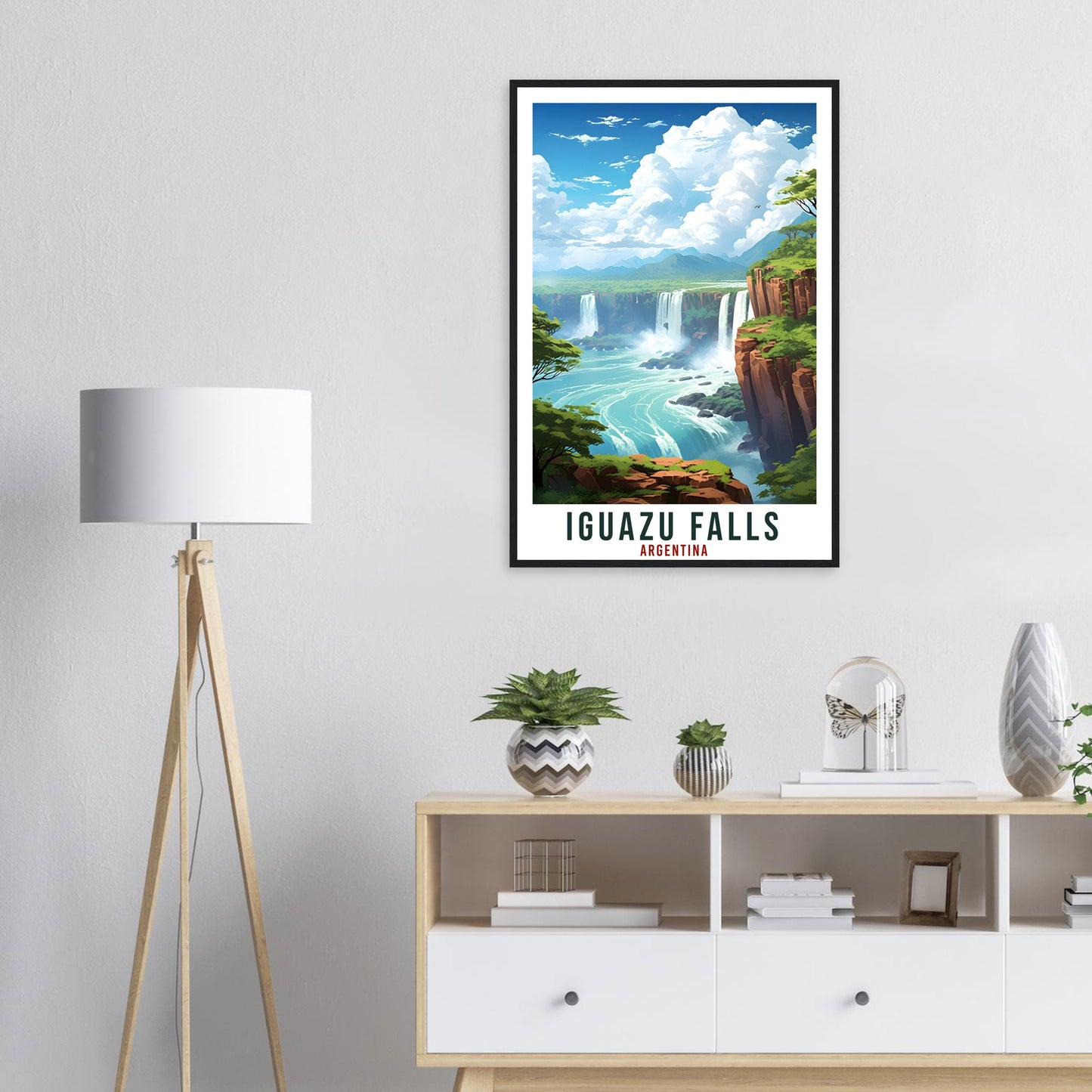 Iguazu Falls Travel Print Wall Art Iguazu Argentina City Landscape Artwork Iguazu Falls Art Gift Iguazu Falls Travel Poster Argentinian Art