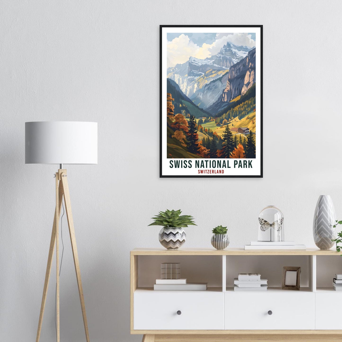 Swiss National Park Travel Print Wall Art Wall Hanging Home Living Décor Gift Art Lovers Gift Switzerland Artwork Gift Swiss Travel Poster