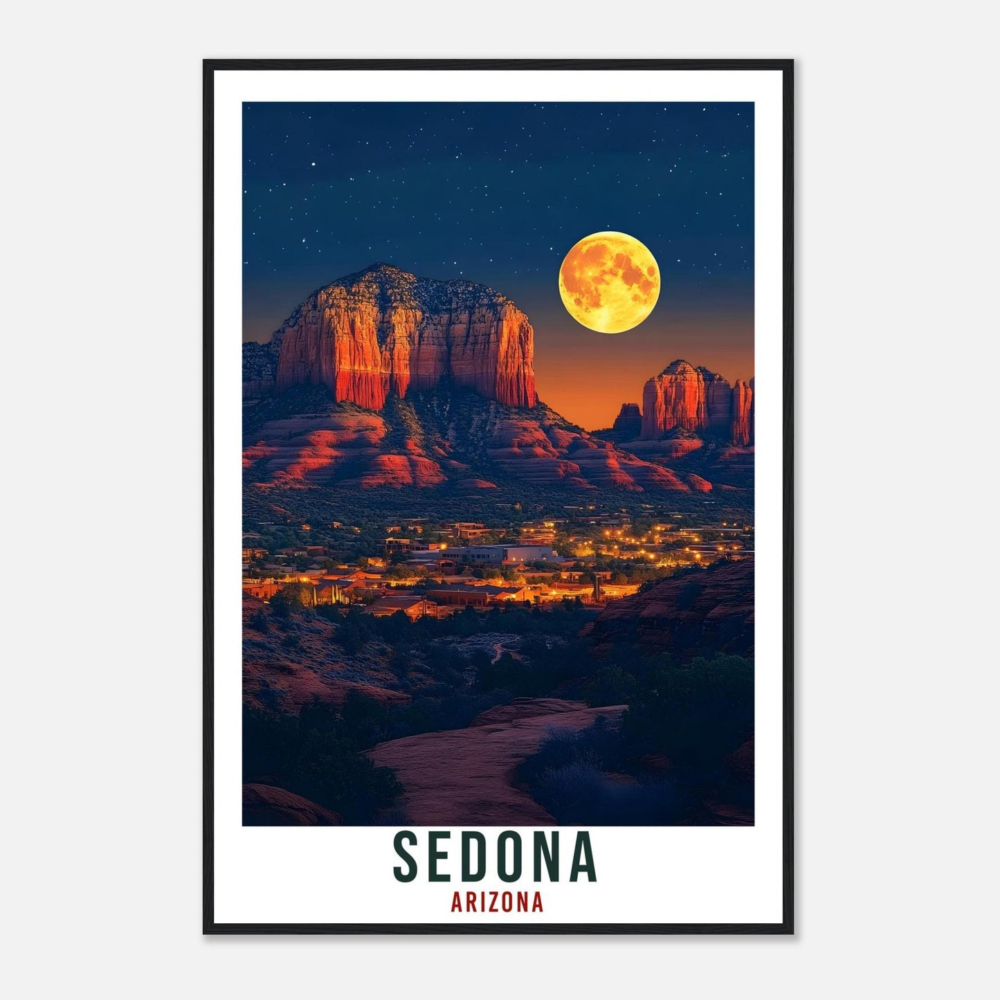 Sedona Travel Print Arizona Home Decor Sedona Wall Art Gift Wall Hanging Art Lover Sedona United States Artwork Travel Poster Travel Art