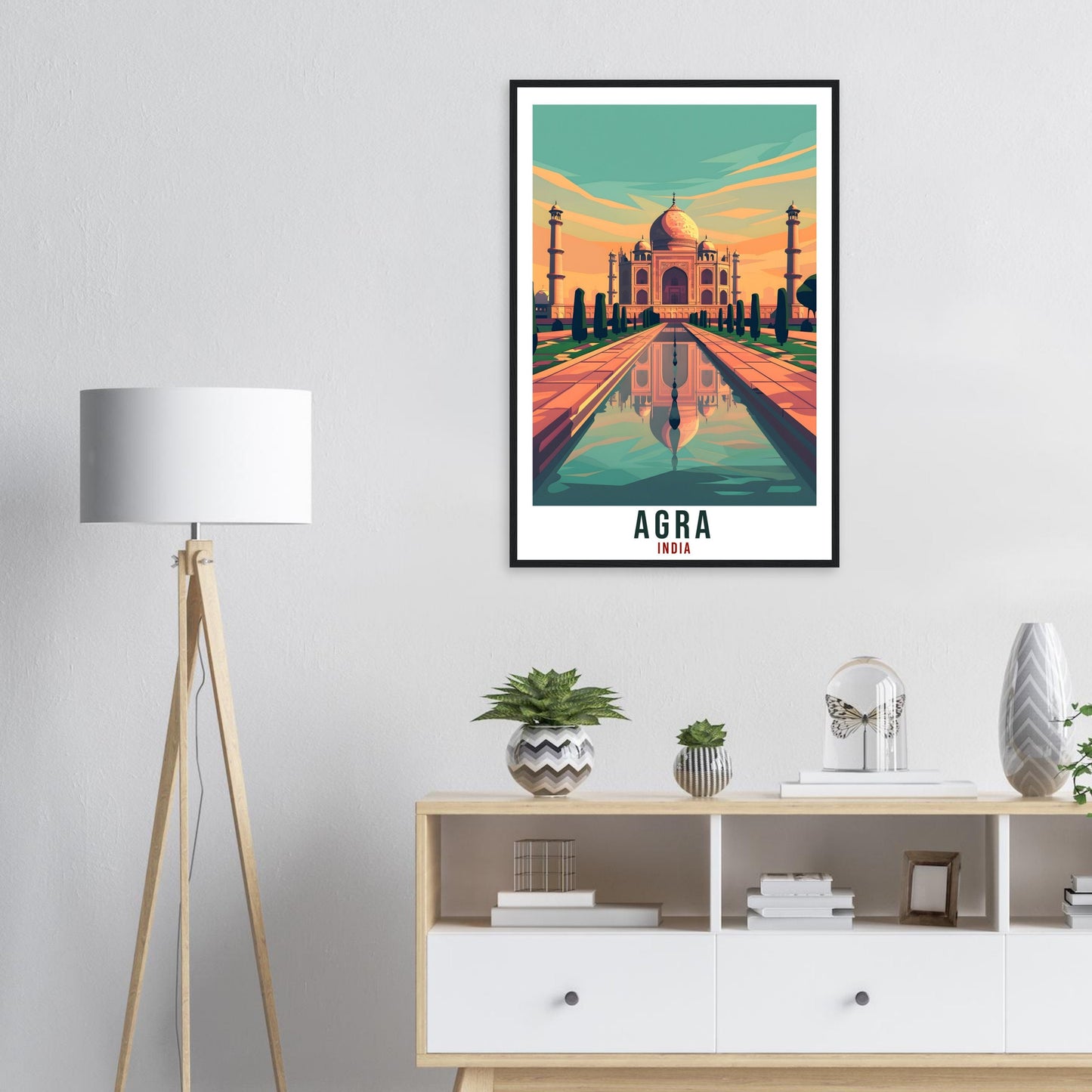 Agra Taj Mahal Travel Print India Home Decoration Wall Art Gift Wall Hanging Art Lover Indian Artwork India Agra Taj Mahal Travel Poster