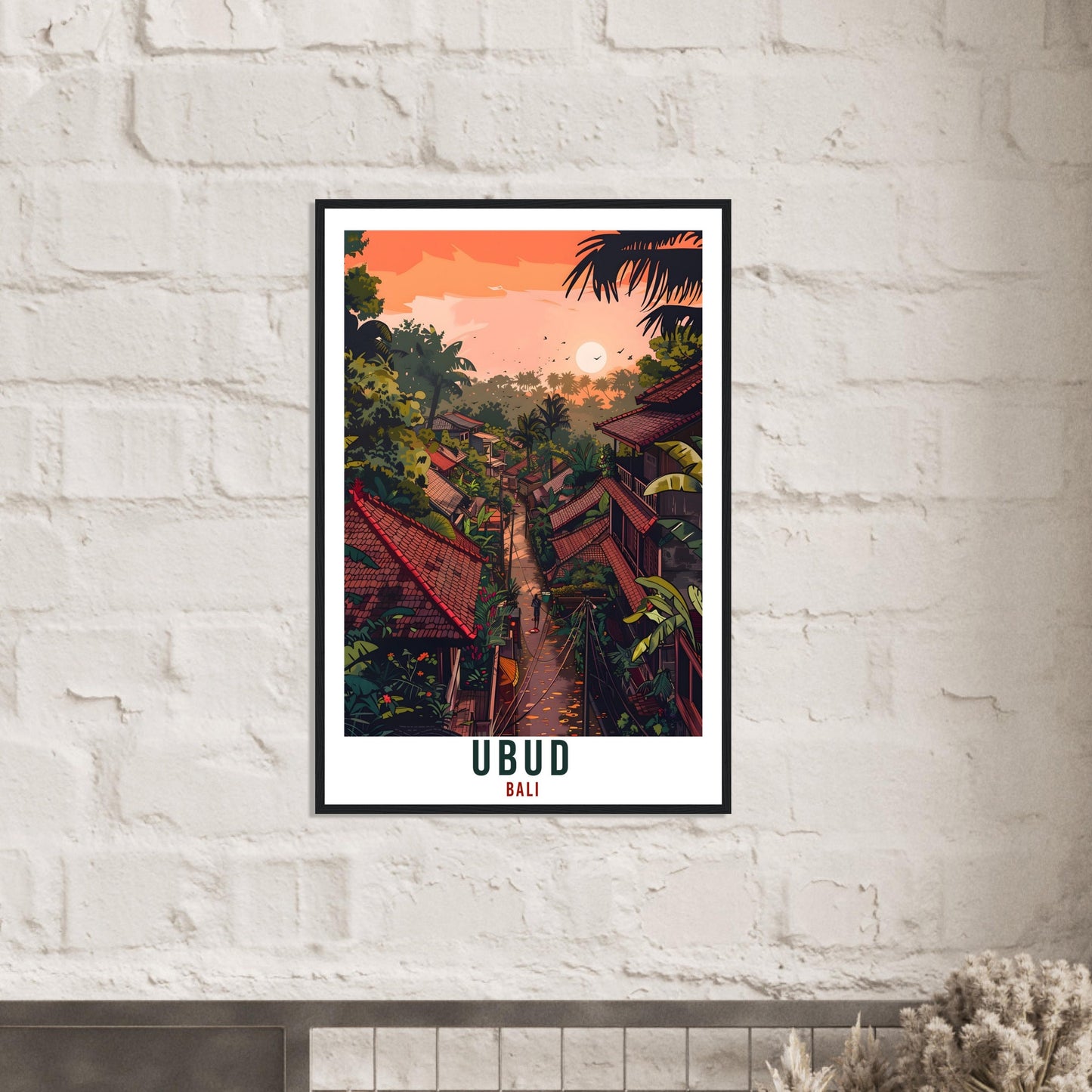 Ubud Bali Travel Print Bali Wall Art Wall Hanging Home Décor Ubud Gift Landmark Artwork Travel Art Lovers Ubud Indonesia Travel Poster