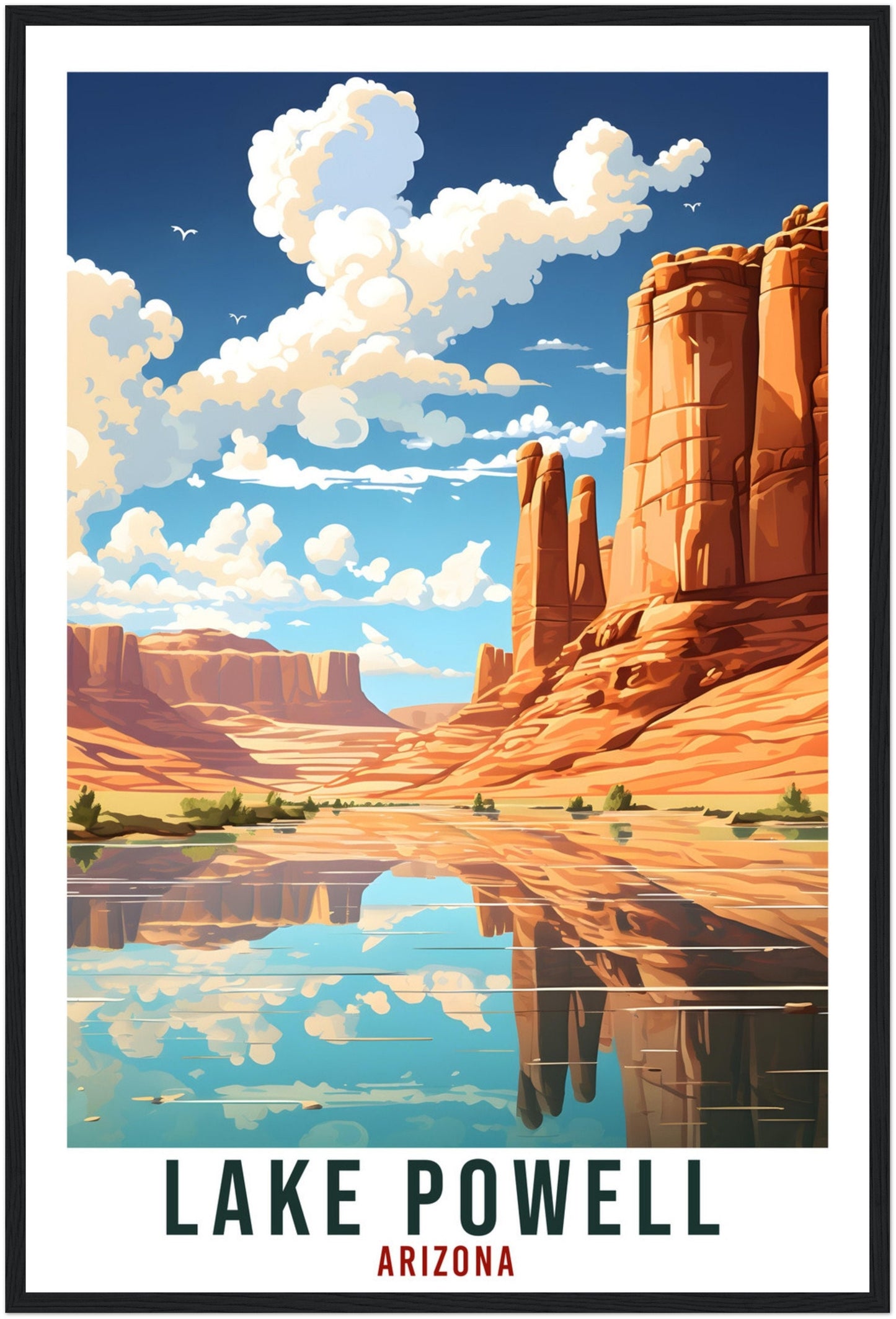 Lake Powell Travel Print Arizona Home Decoration USA Wall Art Gift Wall Hanging Art Lover Arizona Artwork Lake Powell Nature Travel Poster