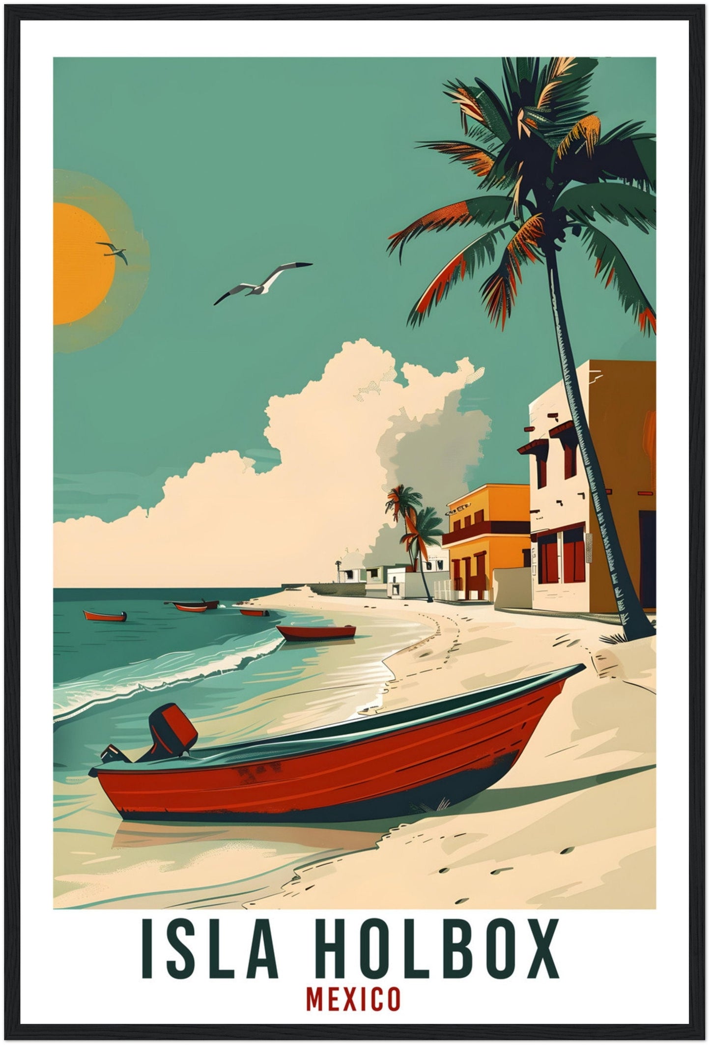 Isla Holbox Mexico Travel Print Mexico Wall Art Wall Hanging Home Décor Isla Holbox Gift Mexico Landmark Artwork South America Travel Poster