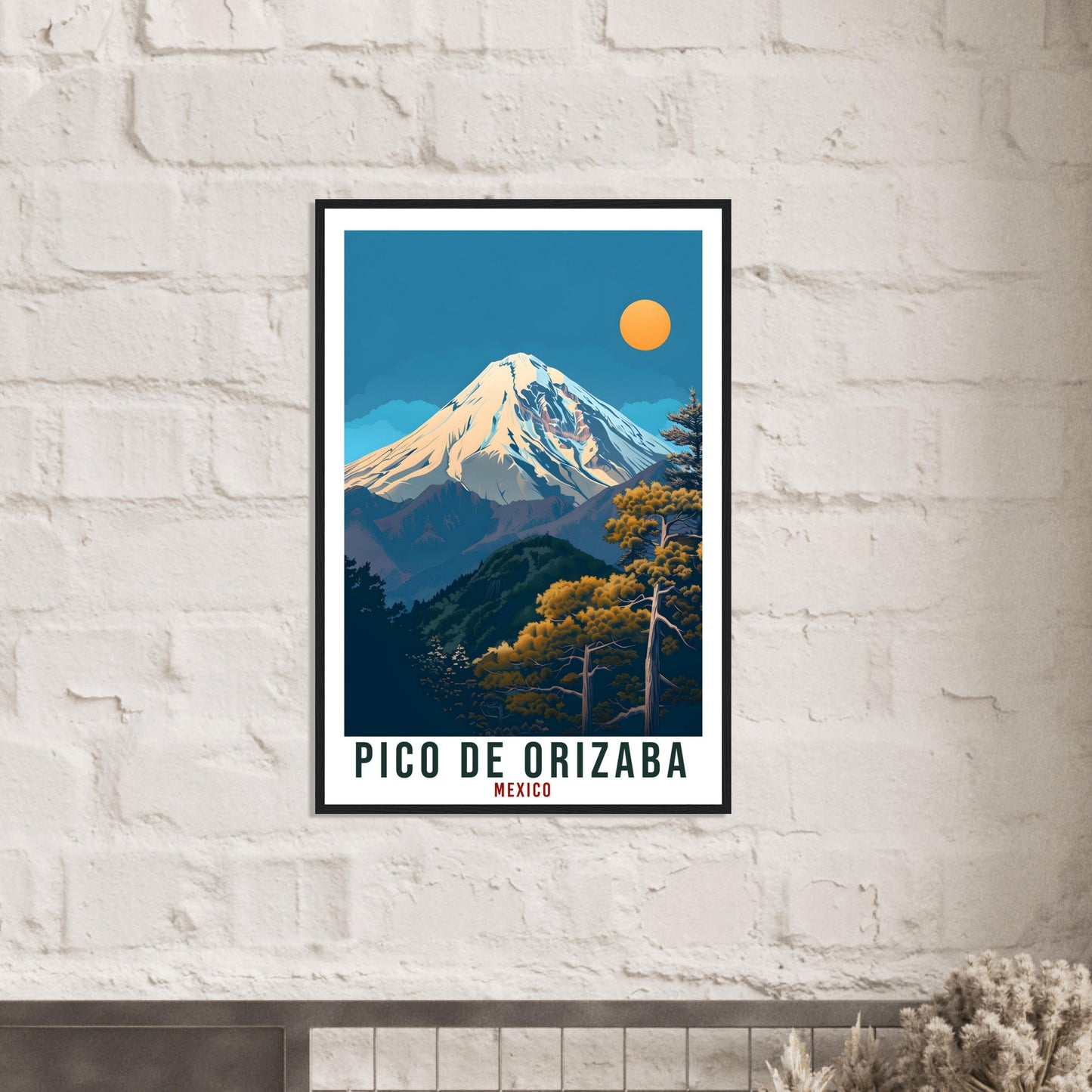 Pico De Orizaba Mexico Travel Print Mexico Wall Art Wall Hanging Home Décor Pico De Orizaba Gift Mexico Artwork South America Travel Poster