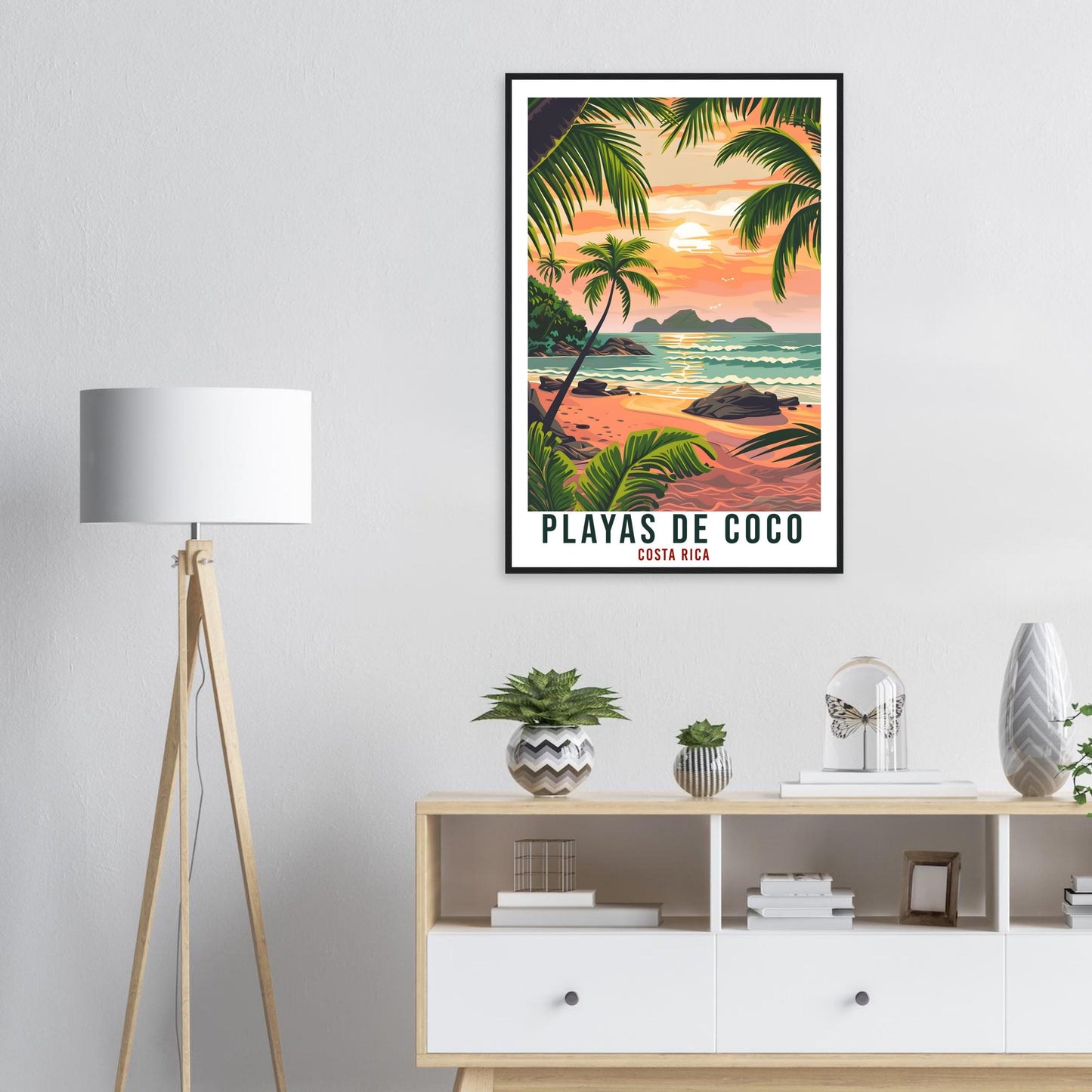 Playas De Coco Costa Rica Travel Print Wall Art Wall Hanging Home Décor Playas De Coco Gift Artwork Travel Art Costa Rica City Travel Poster