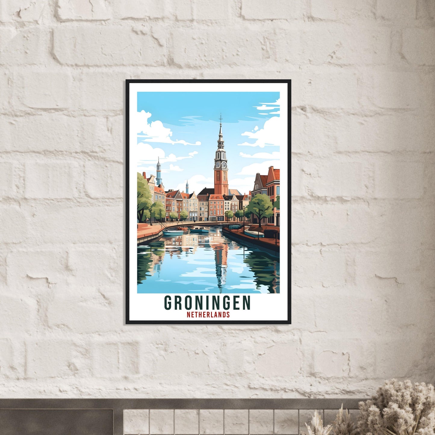 Groningen Travel Print Holland Wall Art Wall Hanging Home Décor Groningen Gift Art Lovers Dutch Artwork Gift The Netherlands Travel Poster