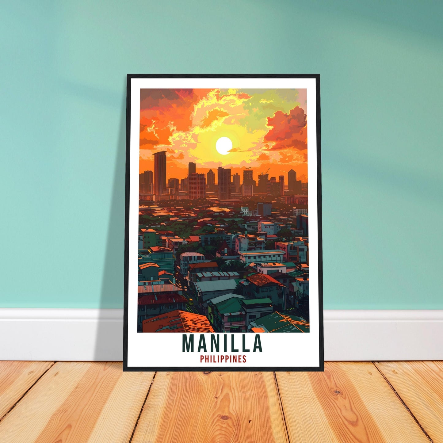 Manilla Philippines Travel Print Wall Art Wall Hanging Home Décor Manilla Gift Landmark Artwork Travel Art Philippines City Travel Poster