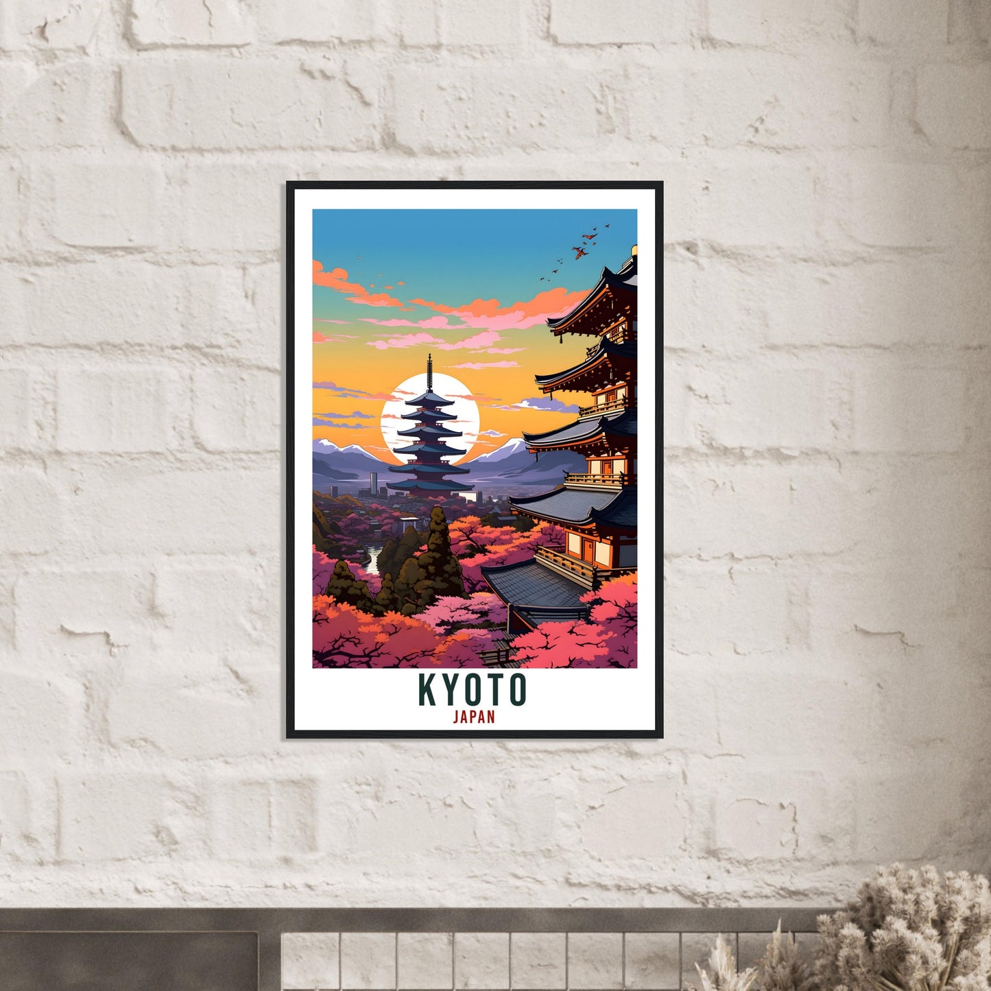 Kyoto Travel Print Japan Home Decoration Wall Art Gift Wall Hanging Art Lover Japanese Artwork Japan Kyoto Travel Poster Cityscape Print