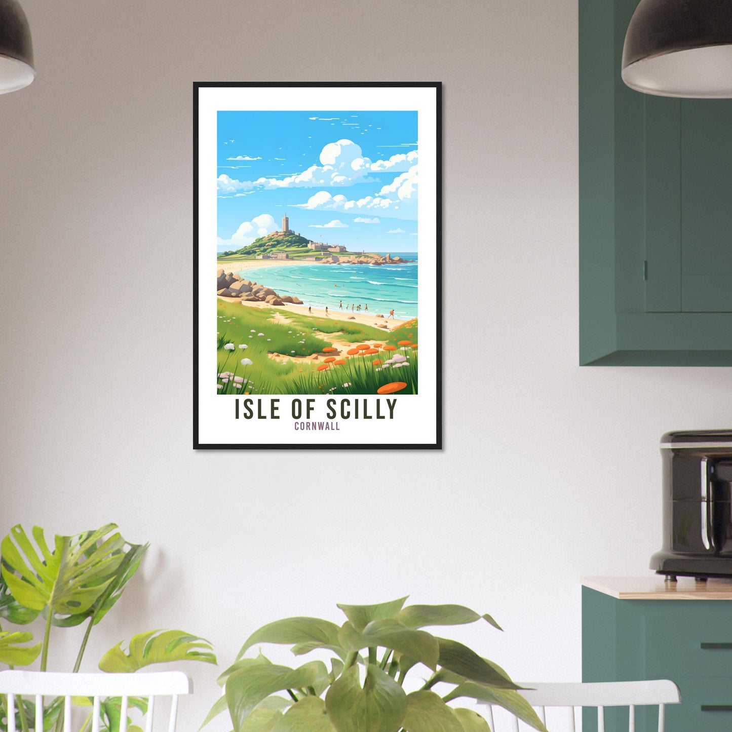 Isle Of Scilly Travel Print Lake District Home Decor Isle Of Scilly Cornwall England Nature Wall Art Cornwall Artwork Gift Travel Poster