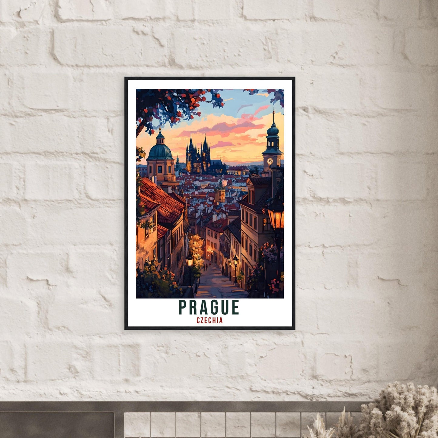 Prague Travel Print Czech Republic Home Decor Prague Wall Art Gift Wall Hanging Art Lover Prague Czechia Artwork Travel Poster Travel Art