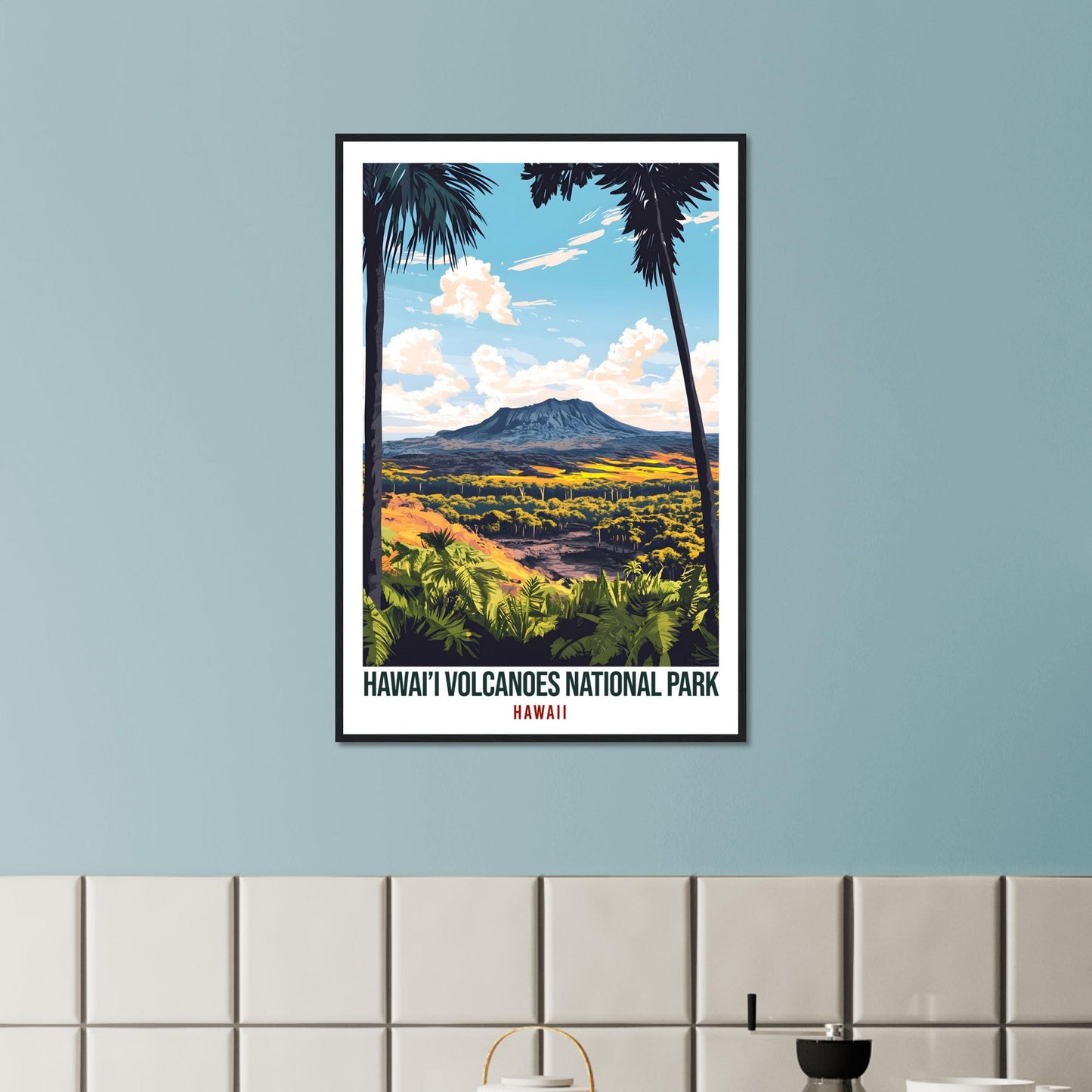 Hawai'i Volcanoes National Park USA Travel Print Wall Art Wall Hanging Home Décor Hawaii Volcanoes Gift Travel Art USA Artwork Travel Poster