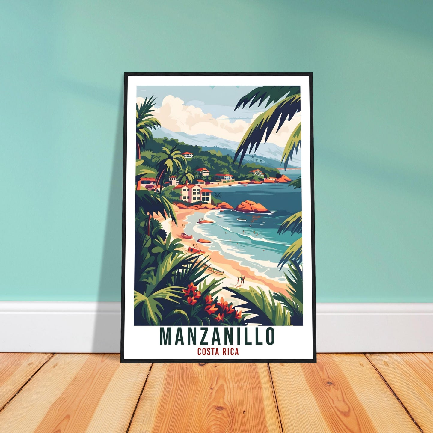 Manzanillo Costa Rica Travel Print Wall Art Wall Hanging Home Décor Manzanillo Beach Gift Artwork Travel Art Costa Rica City Travel Poster