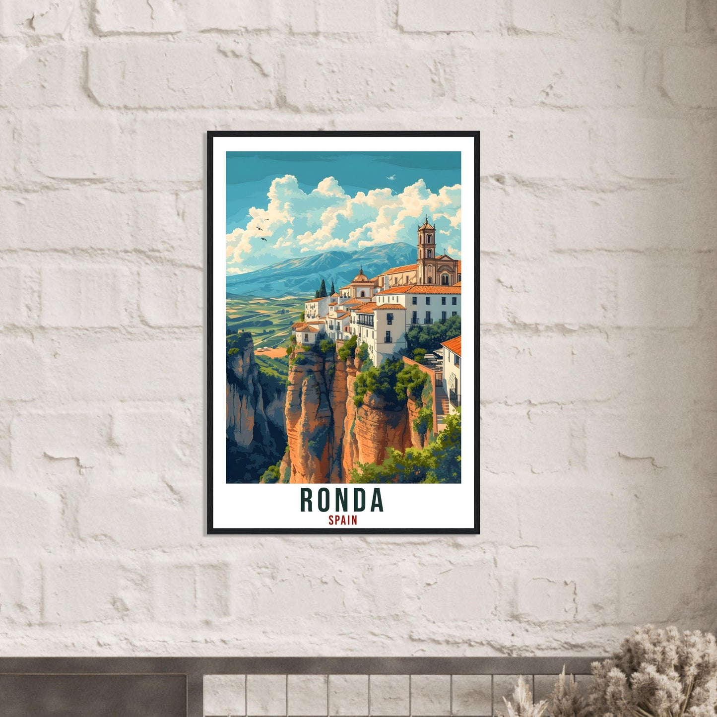 Ronda Travel Print Spain Home Decoration Ronda Art Gift Spanish City Wall Art Gift Wall Hanging Art Lover Spain Artwork Ronda Travel Poster