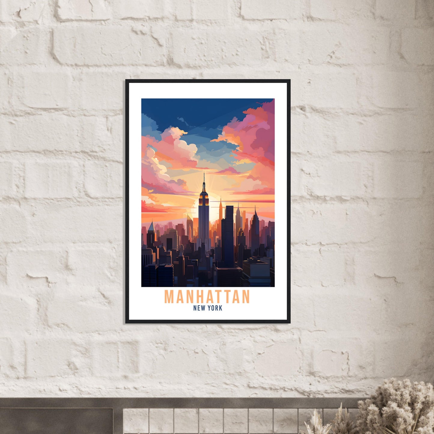 Manhattan New York Travel Print Wall Art Manhattan Wall Hanging Manhattan Gift Art Lovers New York Art Lover Home Décor New York Art Print