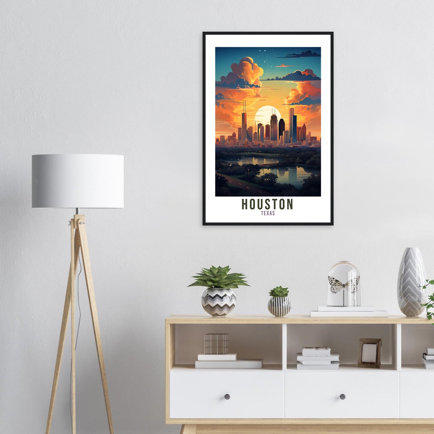 Houston Travel Print Wall Art Houston Texas Wall Art Houston Travel Poster USA Home Decor Houston Art Lovers Gift Houston City Travel Art