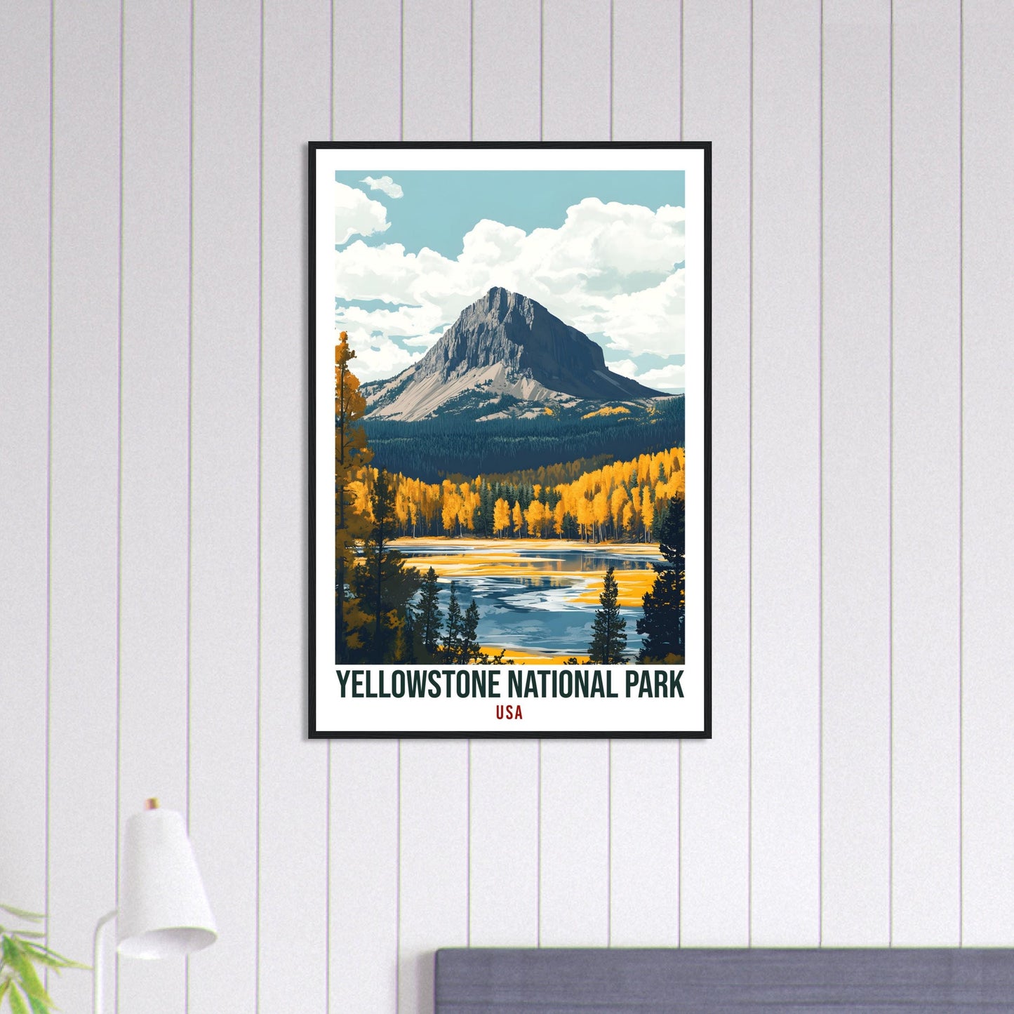 Yellowstone National Park USA Travel Print Wall Art Wall Hanging Décor Yellowstone National Park Gift Travel Art USA Artwork Travel Poster