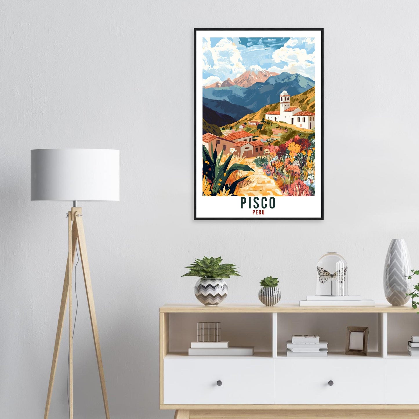 Pisco Travel Print Peru Home Decor Pisco Wall Art Gift Wall Hanging Art Lover Pisco Peruvian Artwork Travel Poster Pisco Peru Travel Art