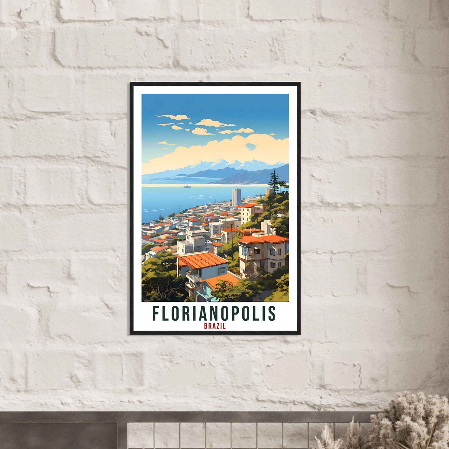Florianopolis Travel Print Wall Art Florianopolis Brazil Wall Hanging Artwork Art Gifts Florianopolis Travel Poster Brazil City Art Lovers