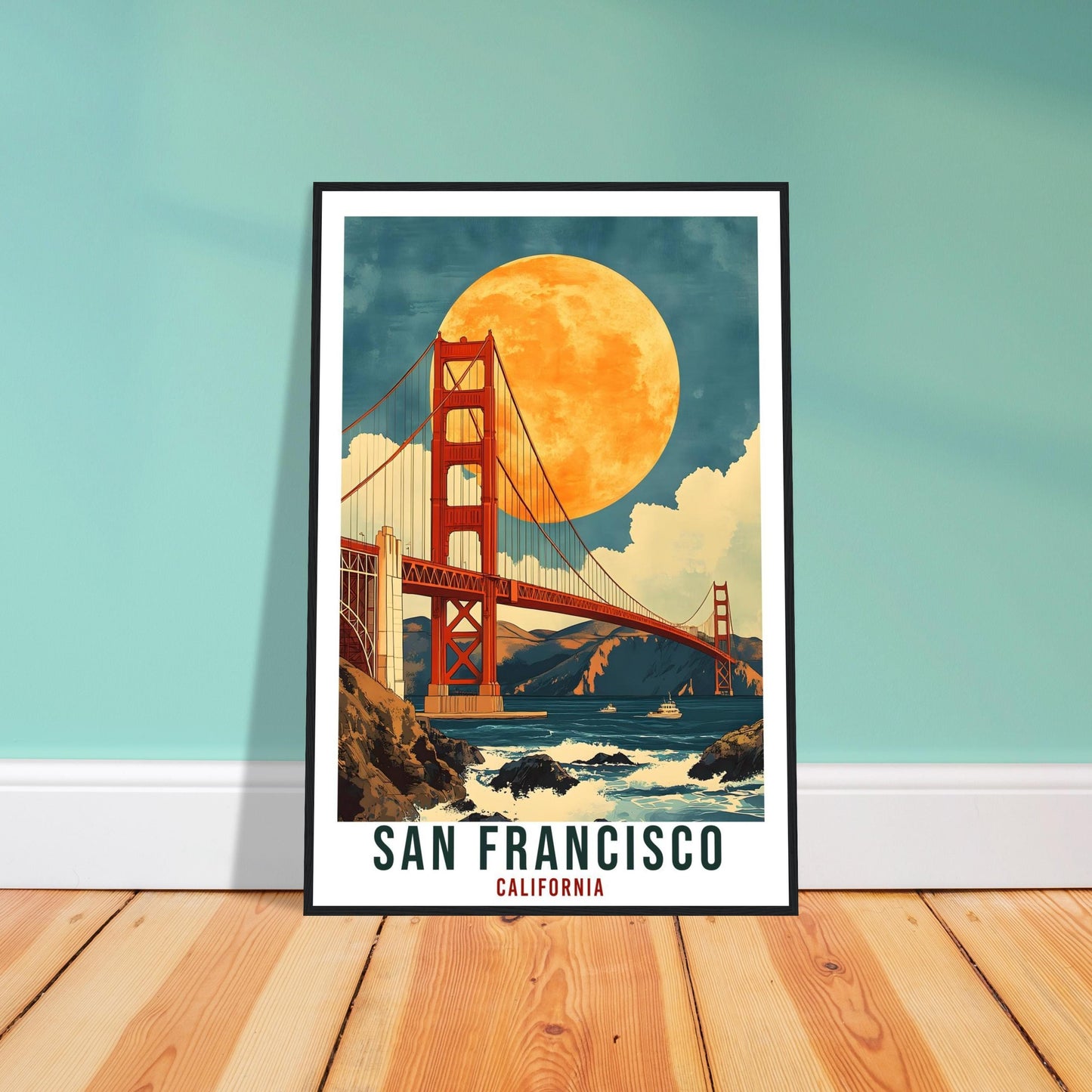 San Francisco Travel Print California Home Decor Wall Art Gift Wall Hanging Art Lover San Francisco United States Artwork Travel Poster Art