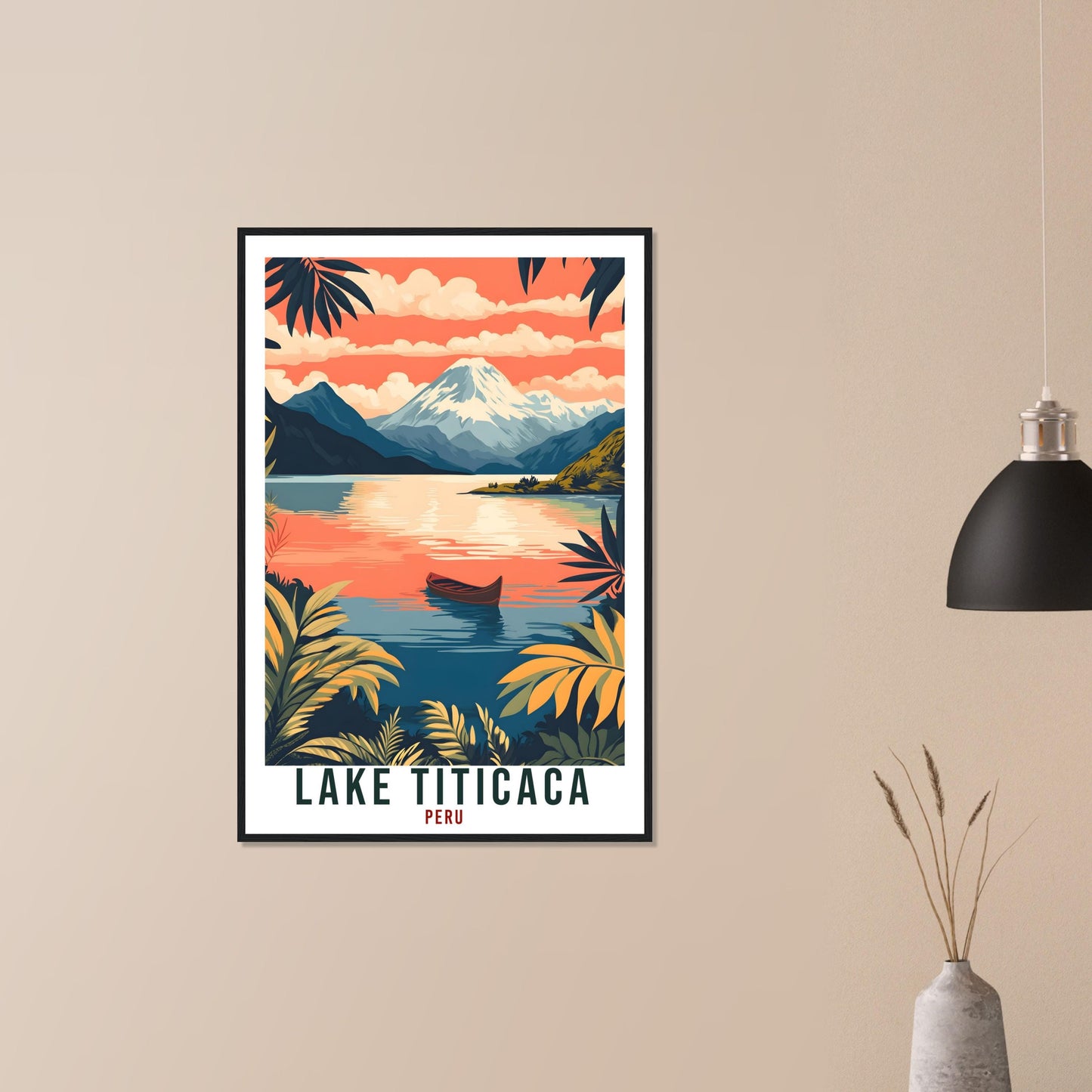 Lake Titicaca Travel Print Peru Home Decor Wall Art Gift Wall Hanging Art Lover Lake Titicaca Peruvian Artwork Travel Poster Travel Art