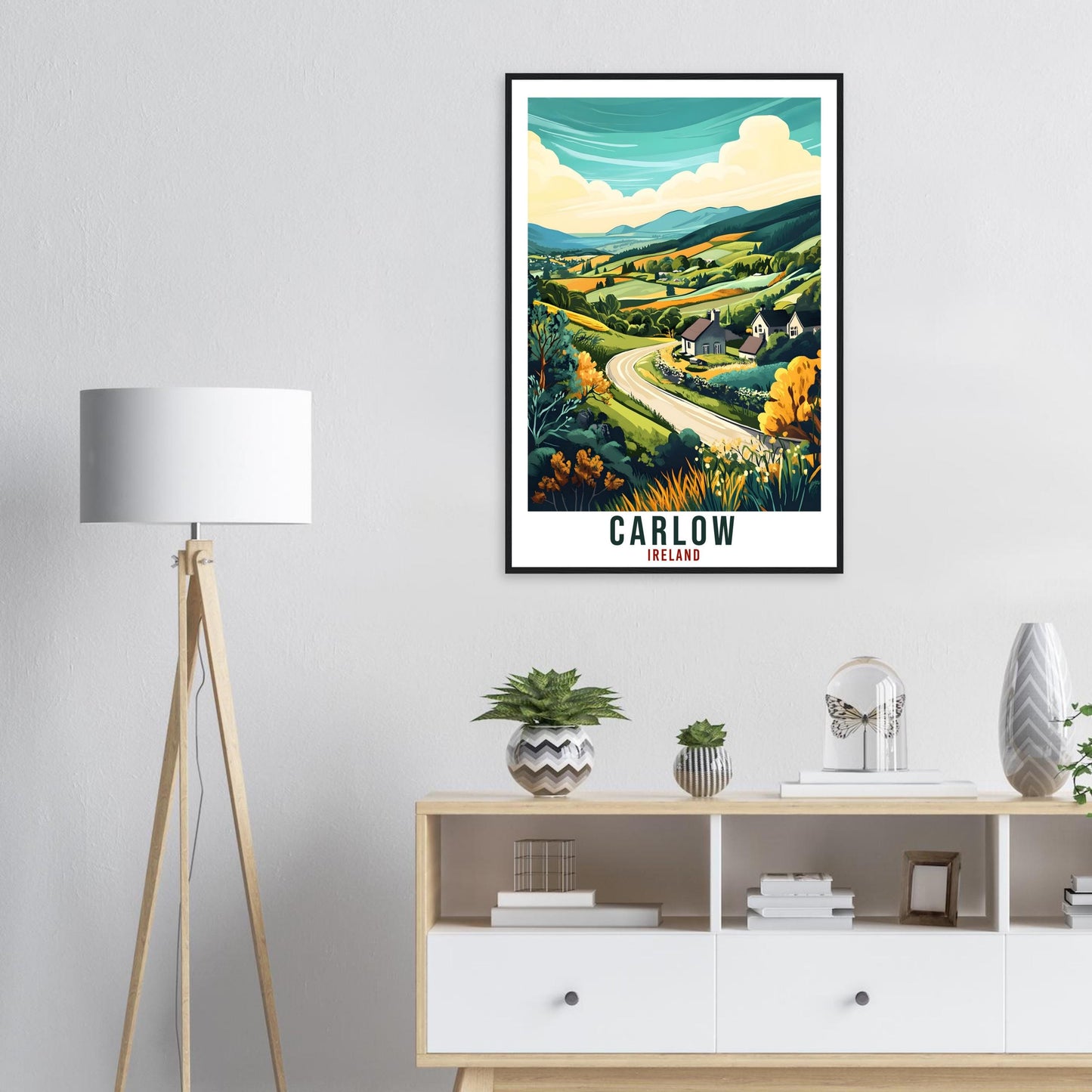 Carlow Travel Print Ireland Home Decor Carlow Wall Art Wall Hanging Art Lover Irish Artwork Travel Poster Carlow Ireland Travel Art Gift
