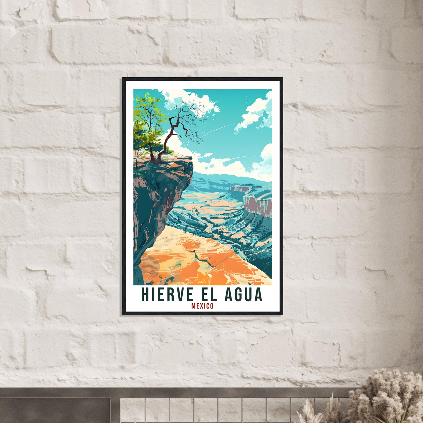 Hierve El Agua Mexico Travel Print Mexico Wall Art Wall Hanging Home Décor Hierve El Agua Gift Mexico Artwork South America Travel Poster