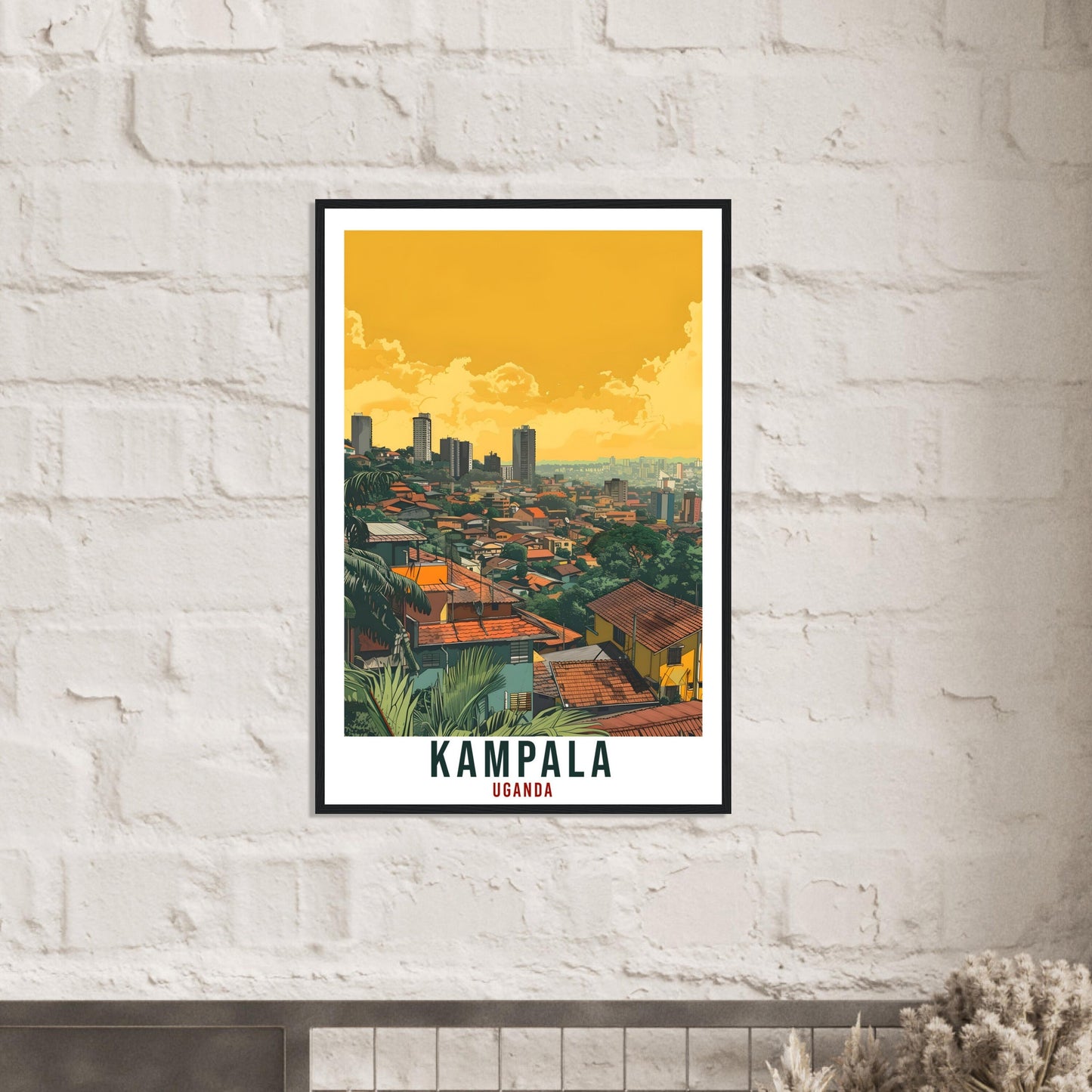 Kampala Uganda Travel Print Wall Art Wall Hanging Home Décor Kampala Gift Art Lovers Uganda Artwork Gift Print African Landmark Poster