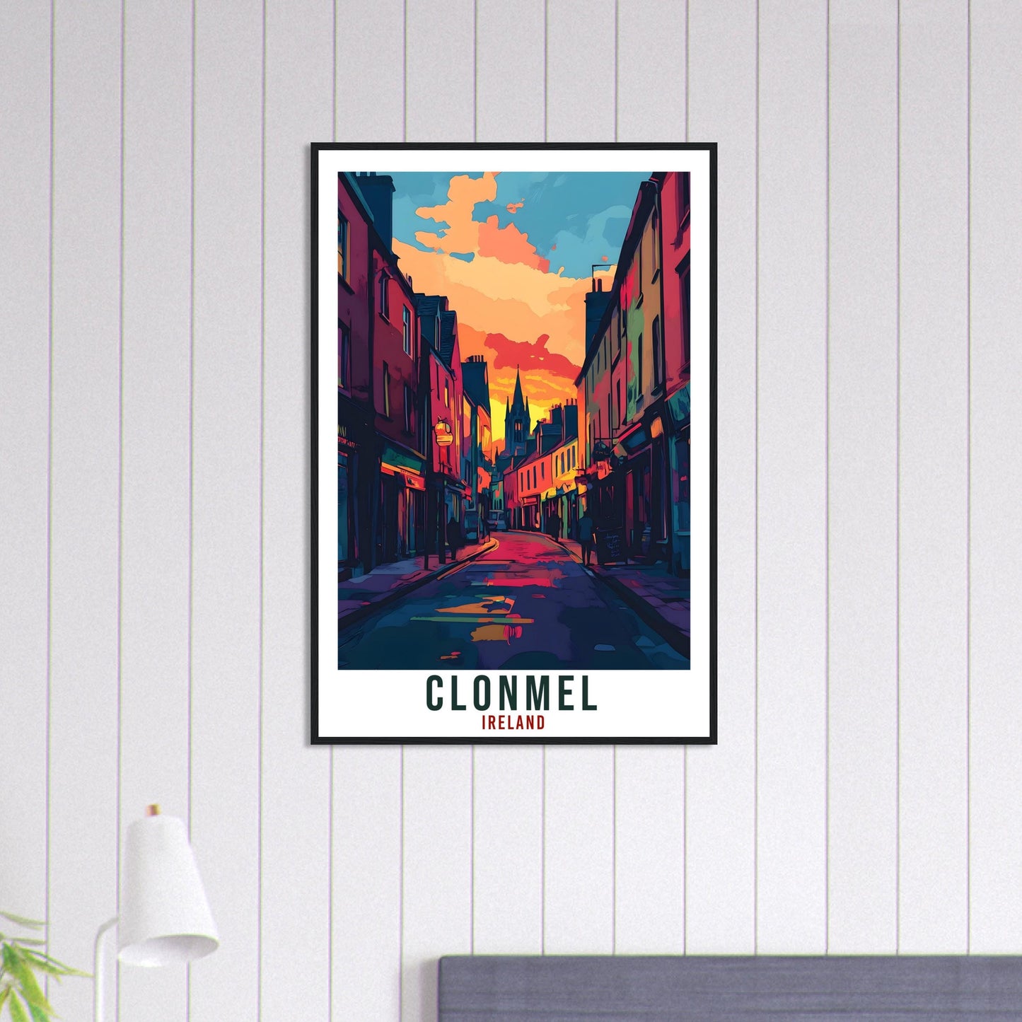 Clonmel Travel Print Ireland Home Decor Clonmel Wall Art Gift Wall Hanging Art Lover Clonmel Irish Artwork Travel Poster Ireland Travel Art