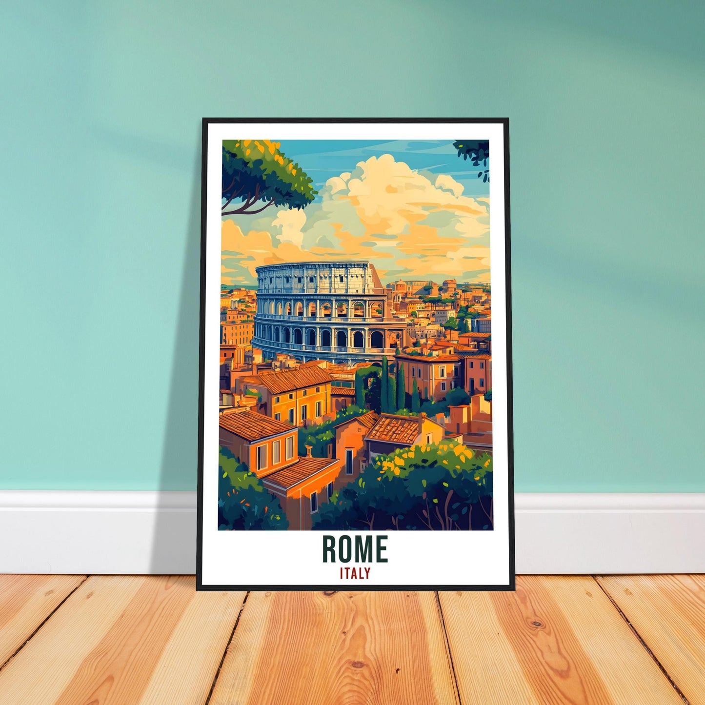 Rome Travel Print Italy Home Decor Rome Skyline Wall Art Gift Wall Hanging Art Lover Rome Italy Artwork Travel Poster Italian Travel Art