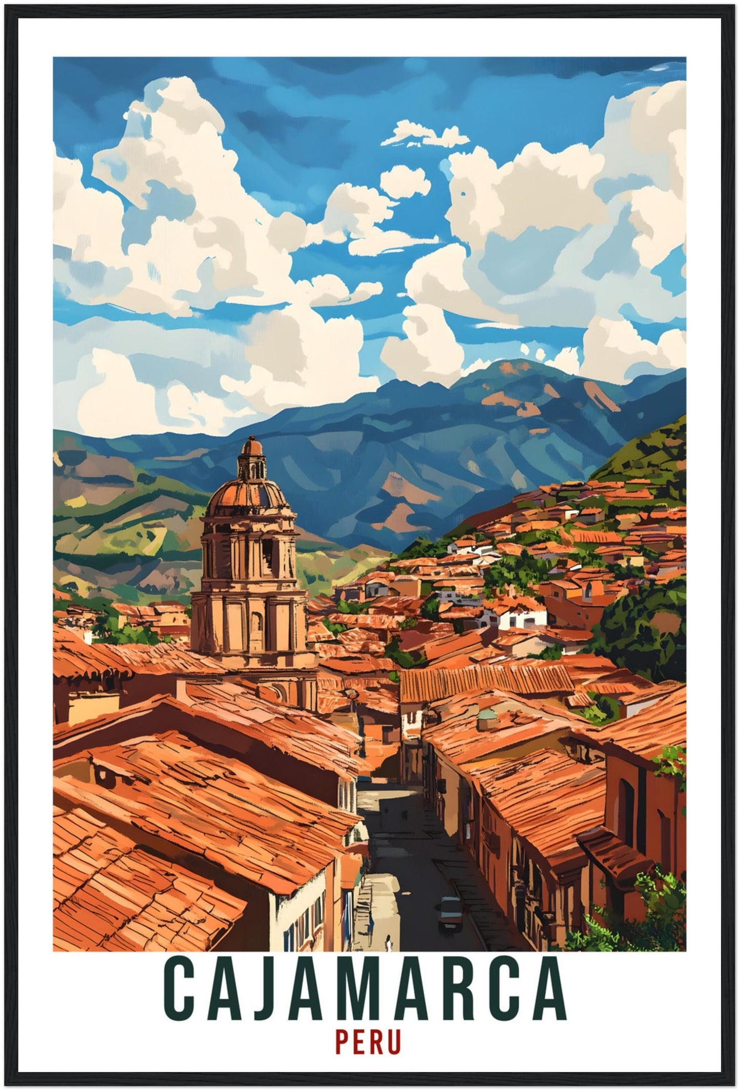 Cajamarca Travel Print Peru Home Decor Cajamarca Wall Art Gift Wall Hanging Art Lover Cajamarca Peruvian Artwork Travel Poster Travel Art