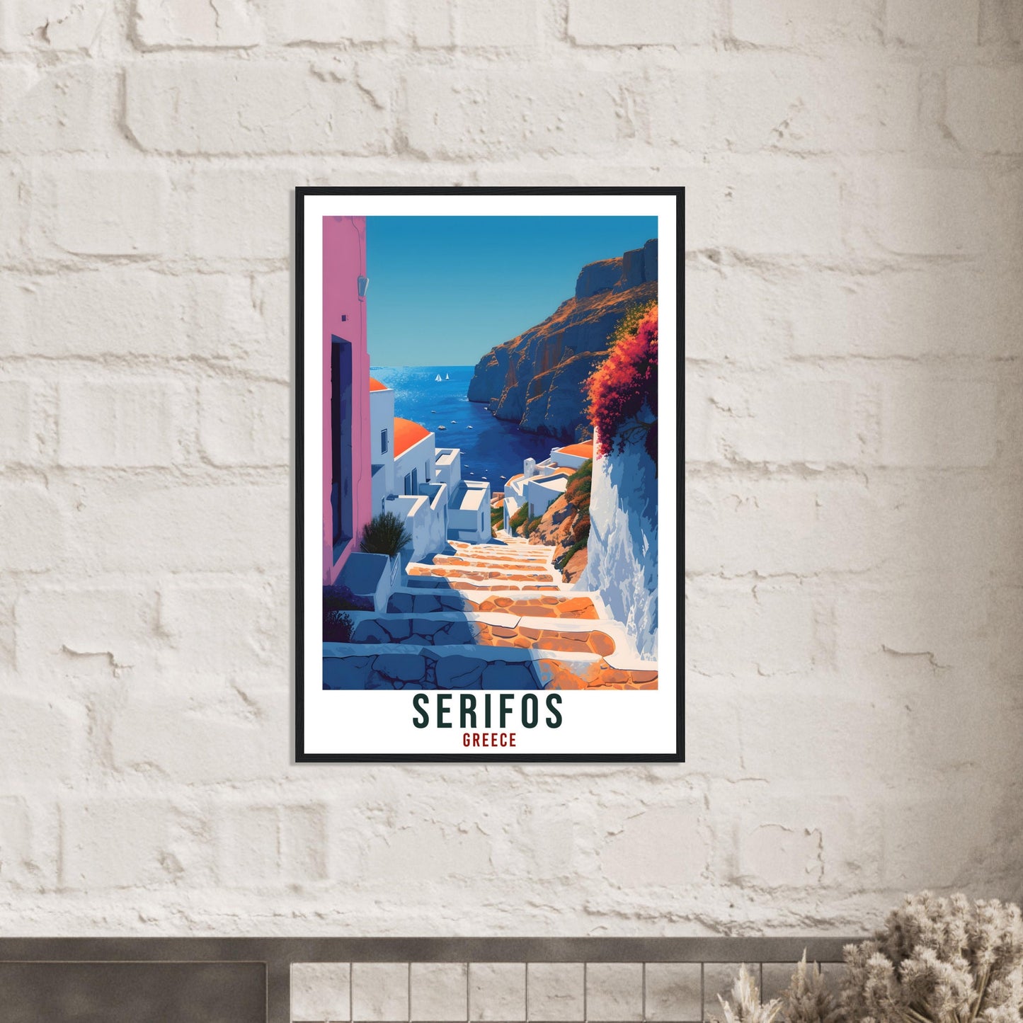 Serifos Travel Print Greece Home Decoration Serifos Greek Island Wall Art Gift Wall Hanging Art Lover Greece Artwork Serifos Travel Poster