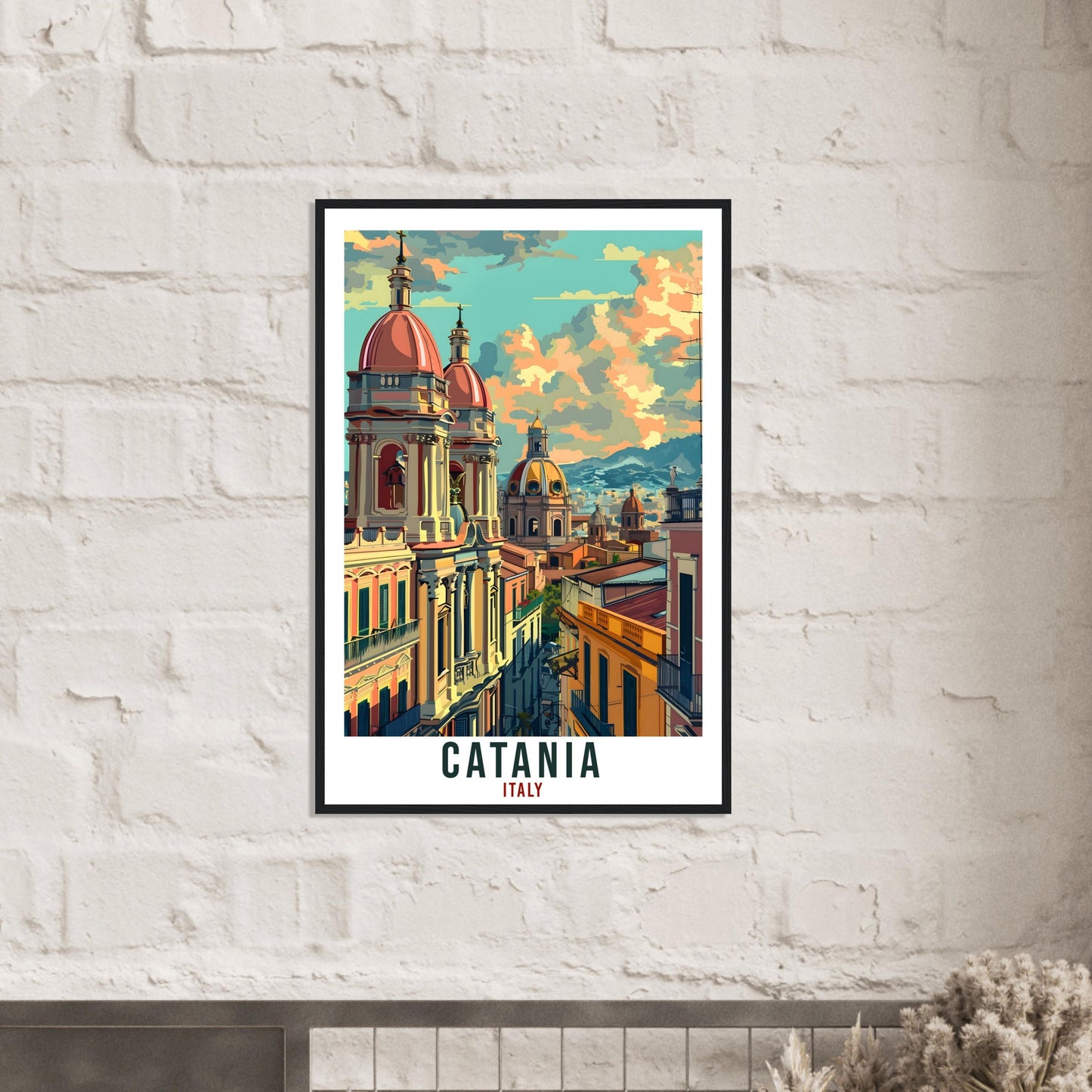 Catania Travel Print Italy Wall Art Wall Hanging Home Living Décor Catania Gift Art Lovers Gift Sicily Artwork Gift Italian Travel Poster