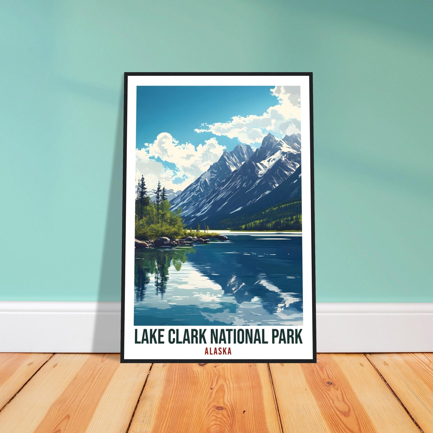 Lake Clark National Park Alaska USA Travel Print Wall Art Wall Hanging Home Décor Lake Clark Gift Travel Art USA Artwork Travel Poster