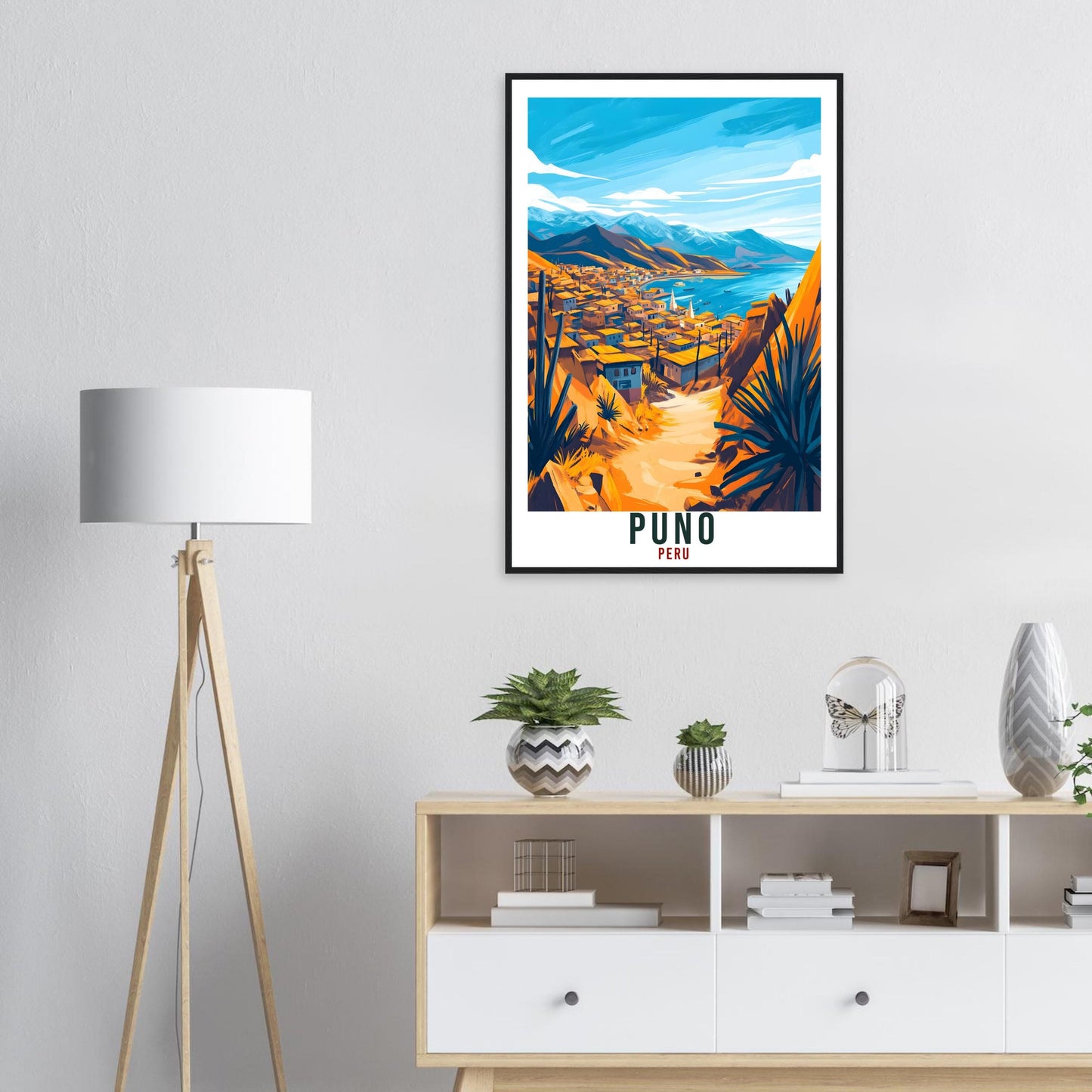 Puno Travel Print Peru Home Decor Puno Wall Art Gift Wall Hanging Art Lover Puno Peruvian Artwork Travel Poster Peru Uros Travel Art