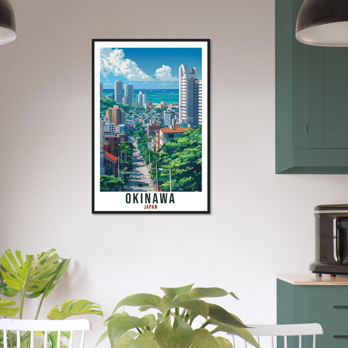 Okinawa Travel Print Japan Home Decoration Wall Art Gift Wall Hanging Art Lover Japanese Artwork Japan Okinawa Travel Poster Cityscape Print