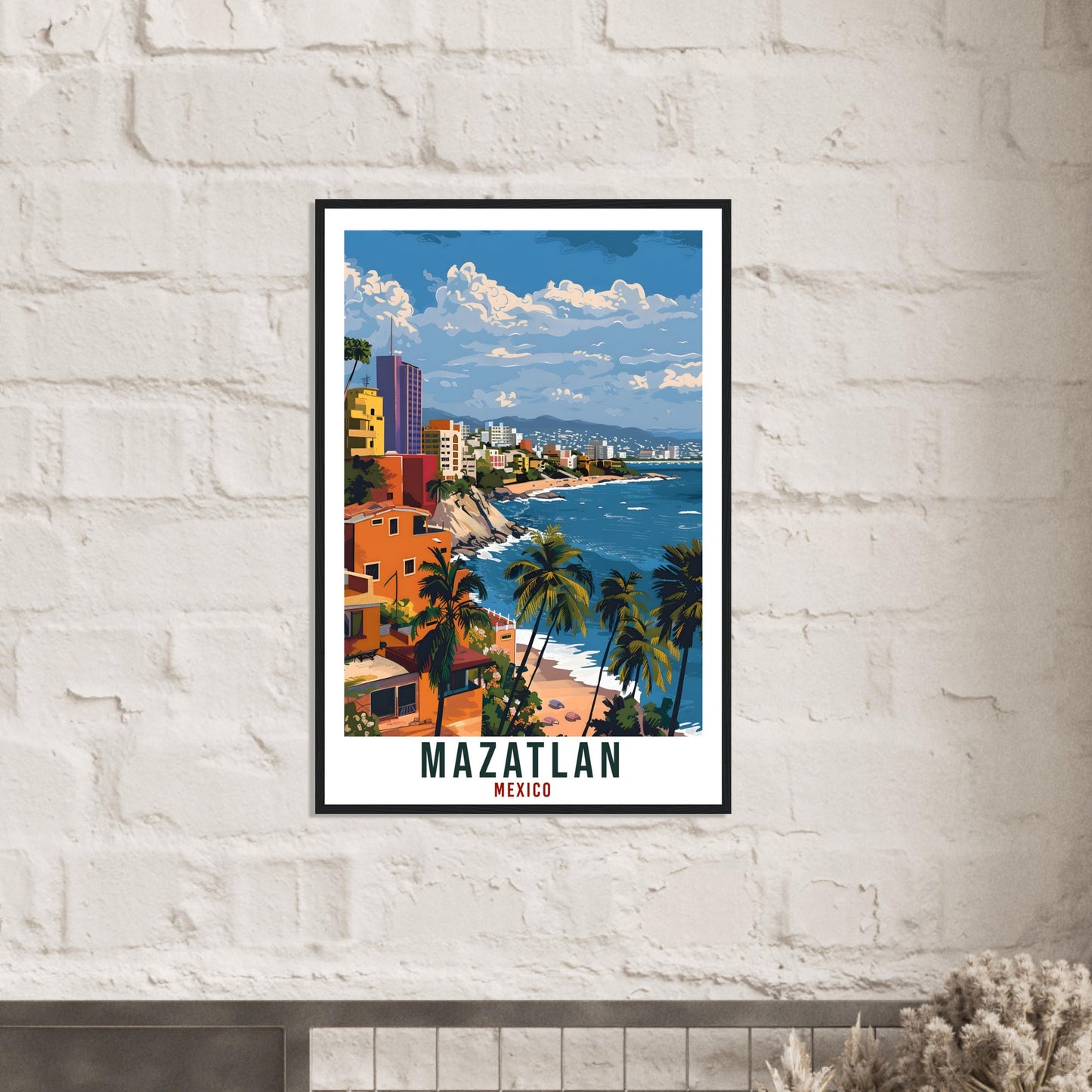 Mazatlan Mexico Travel Print Mexico Wall Art Wall Hanging Home Décor Mazatlan Gift Mexico Landmark Artwork Gift South America Travel Poster