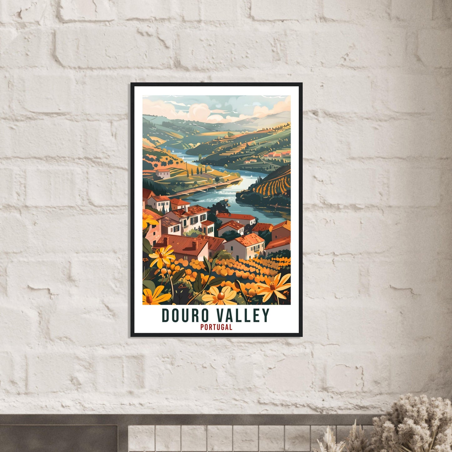 Douro Valley Travel Print Portugal Wall Art Wall Hanging Home Décor Douro Valley Gift Portugal Landmark Artwork Gift Portugal Travel Poster