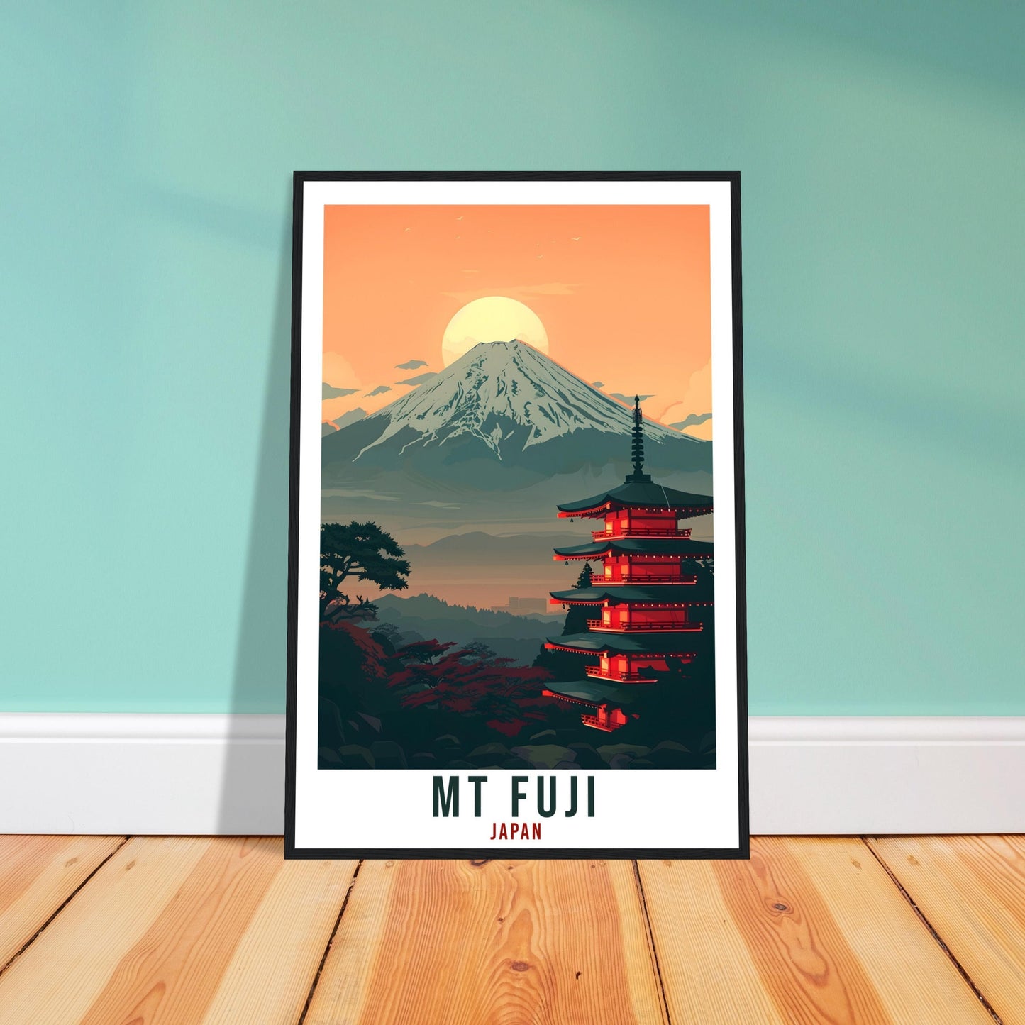 Mt Fuji Travel Print Japan Home Decoration Mount Fuji Wall Art Gift Wall Hanging Art Lover Japanese Artwork Japan Mt Fuji Travel Poster