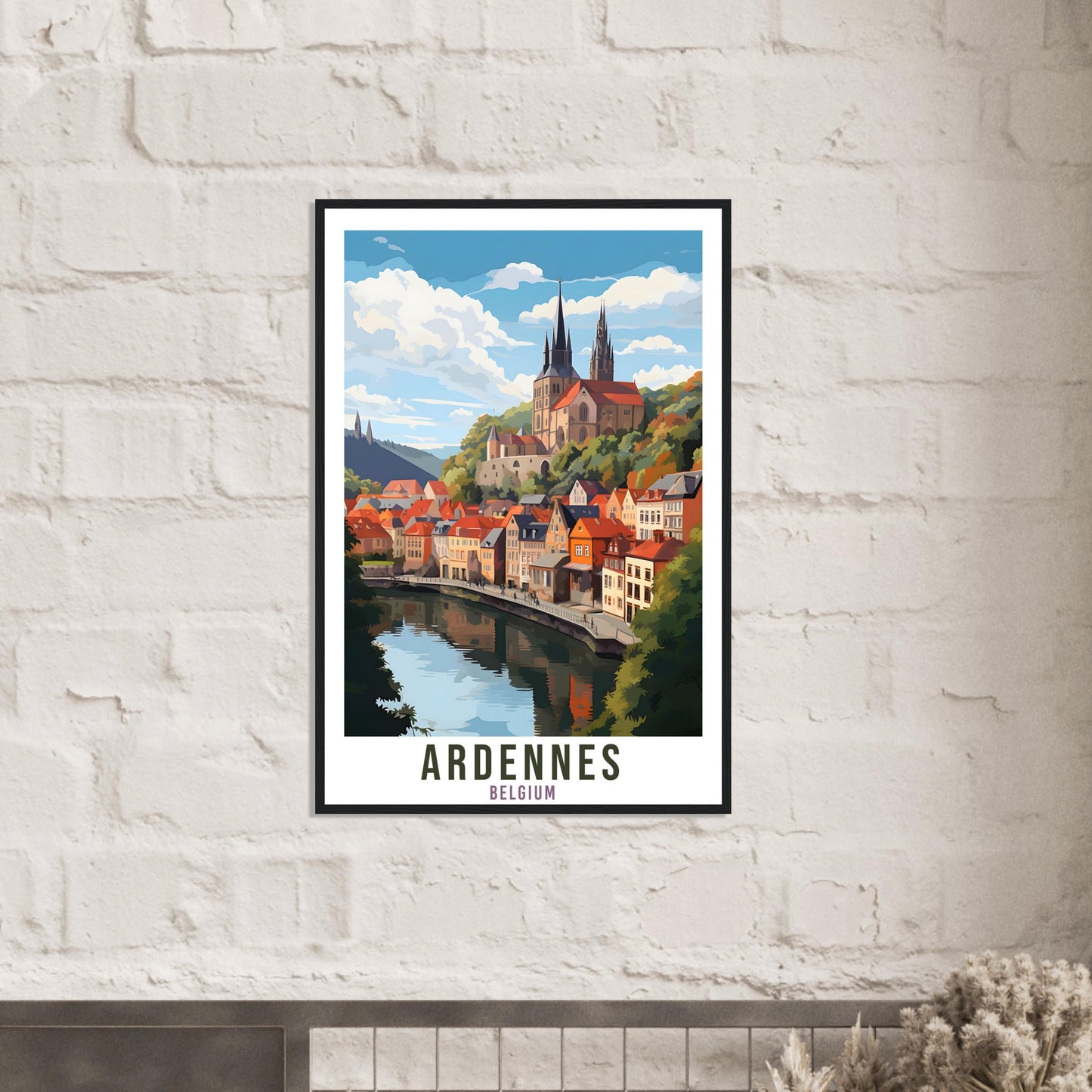 Ardennes Travel Poster Wall Art Ardennes Belgium Home Décor Artwork Wall Hanging Ardennes Art Gifts Ardennes Travel Print Belgian Art Lovers